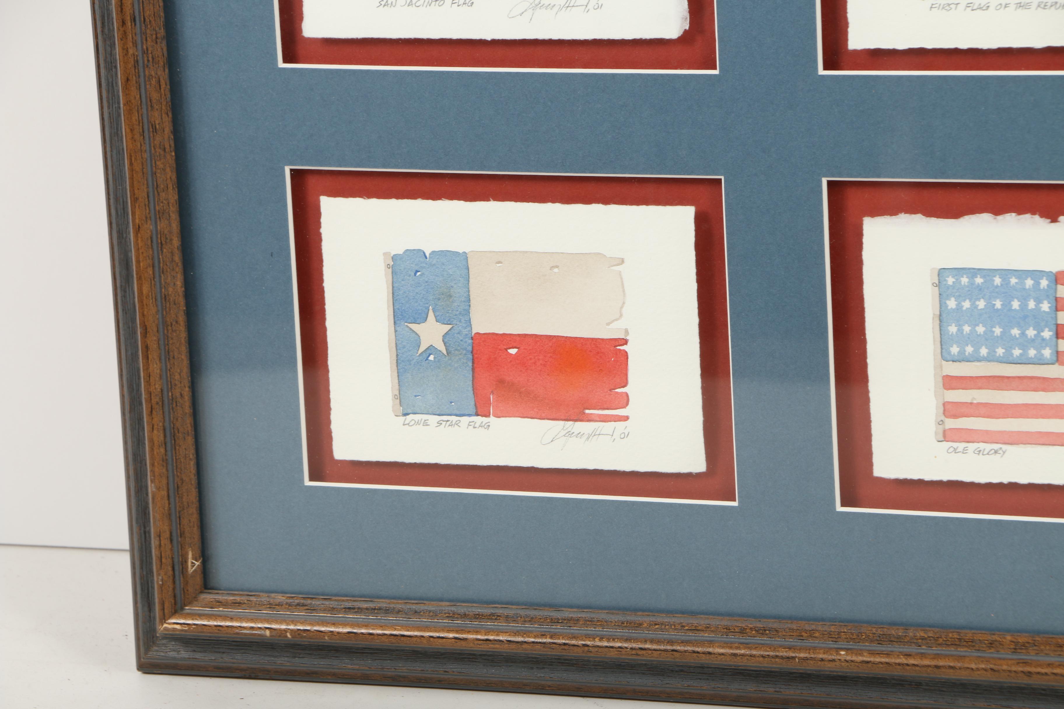 Limited Edition Reproduction Print and Watercolor Paintings of National Flags