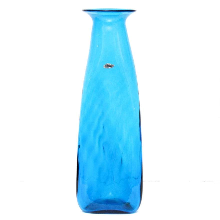 Blenko Hand-Blown Glass Oversize Vase