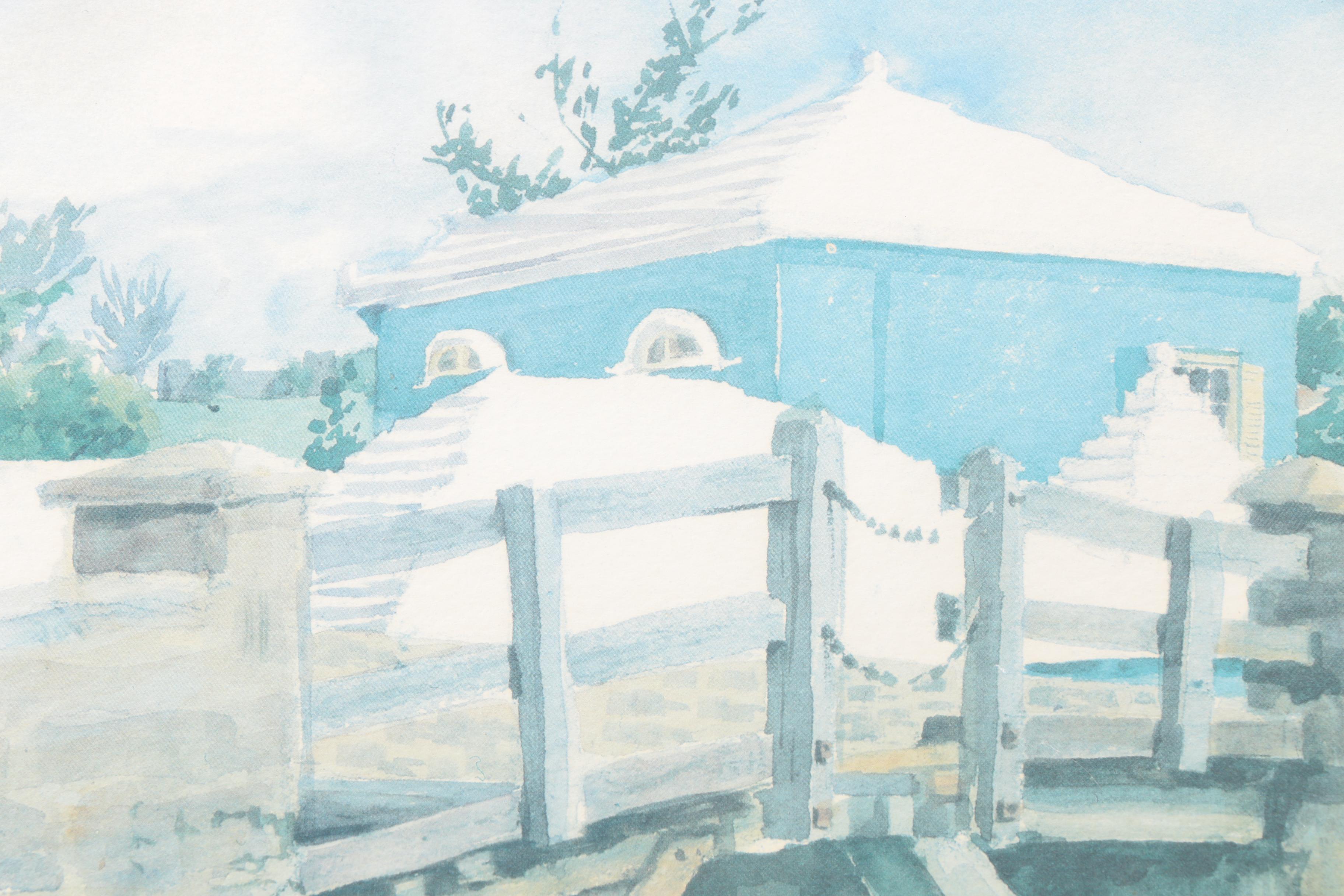 Diana Amos Limited Edition Offset Lithograph "Somerset Bridge"