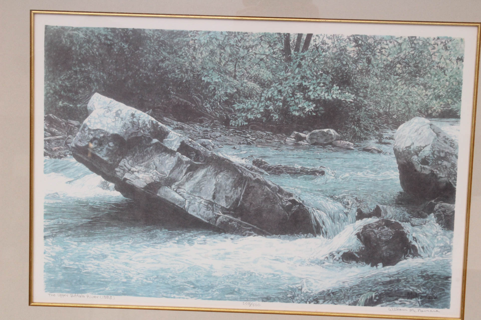 William McNamara Offset Lithograph Print "Upper Buffalo River"