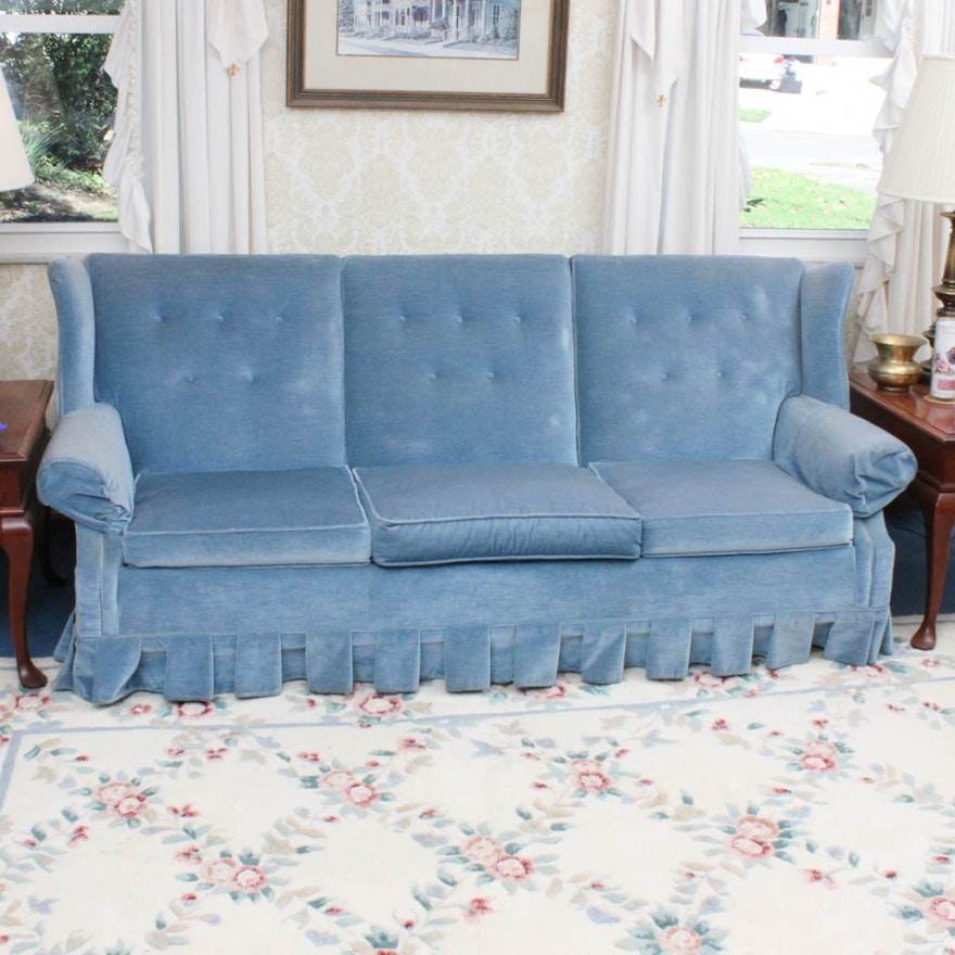 Vintage Velvet Sofa by Franklin Furniture Company