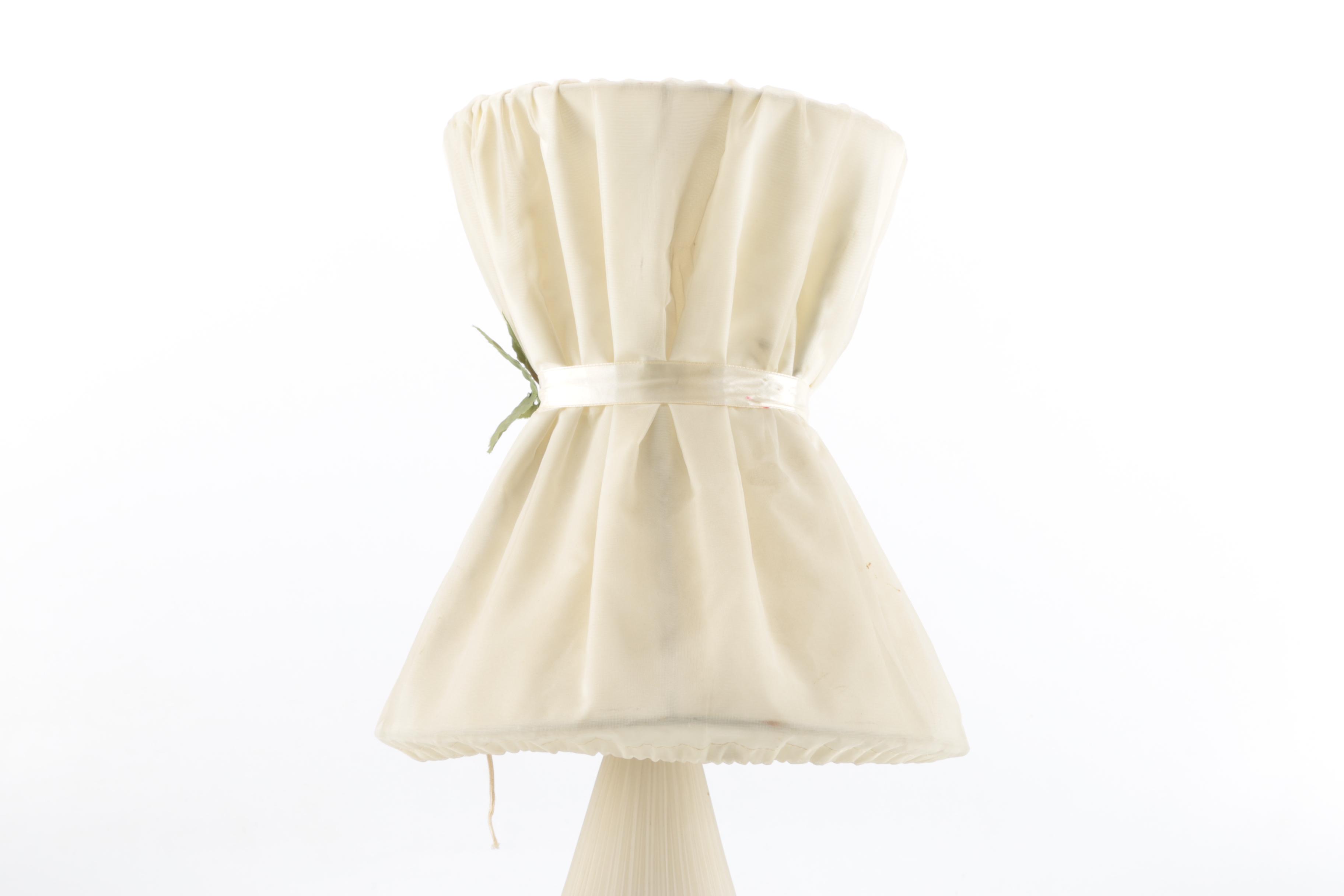 Table Lamp with Marble Base and Unusual Shade