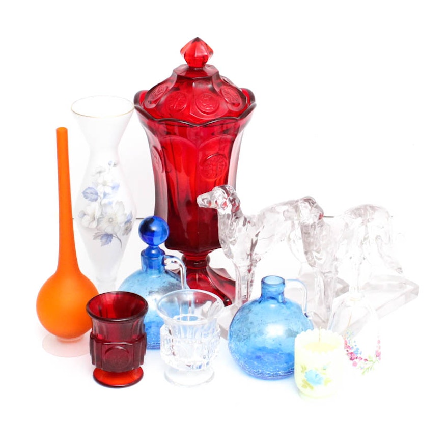 Decorative Glassware Featuring Rosenthal Netter, Fostoria, and Fenton