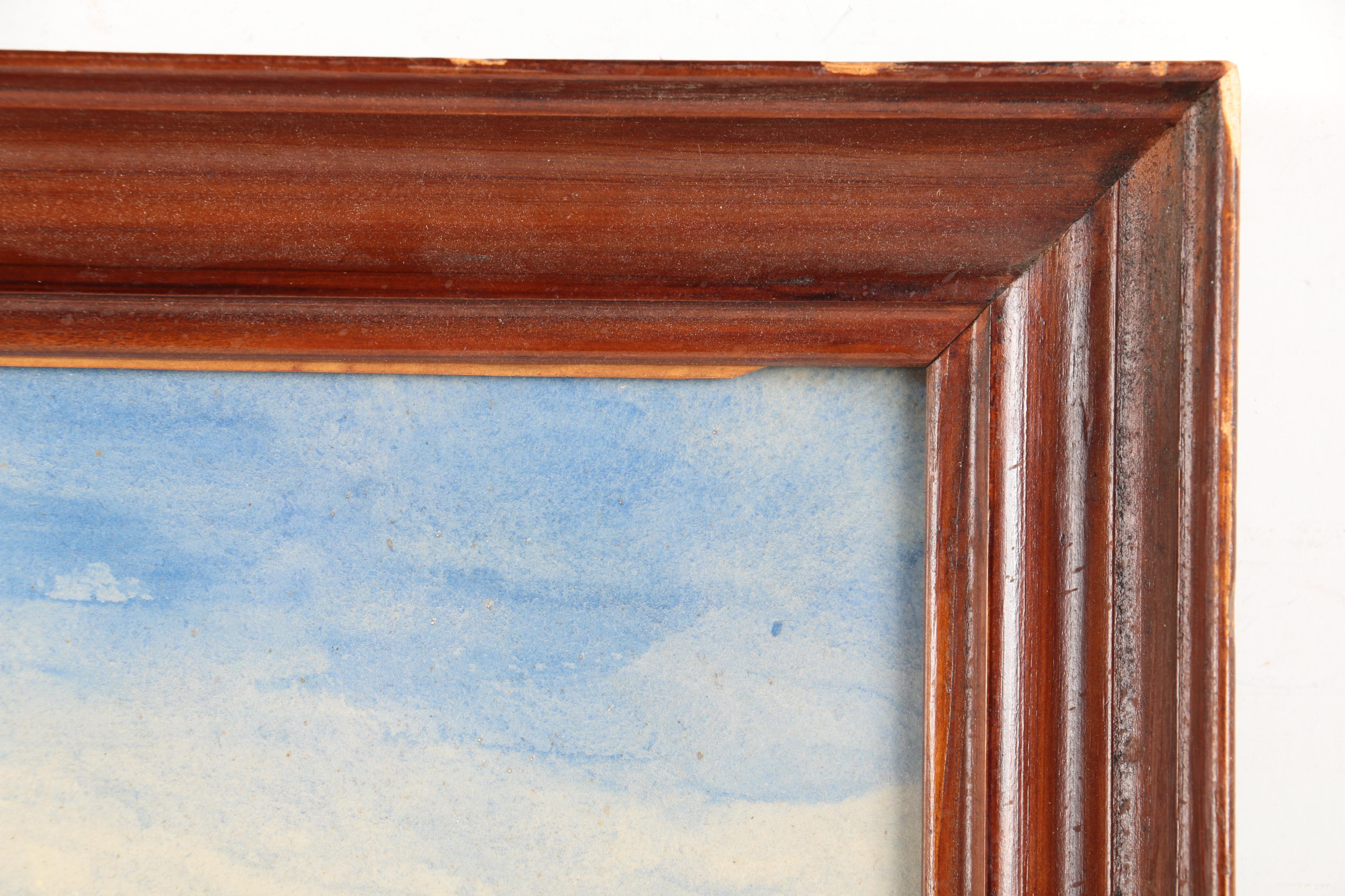 Poul Poulsen Watercolor and Gouache Painting of a Northern Outpost