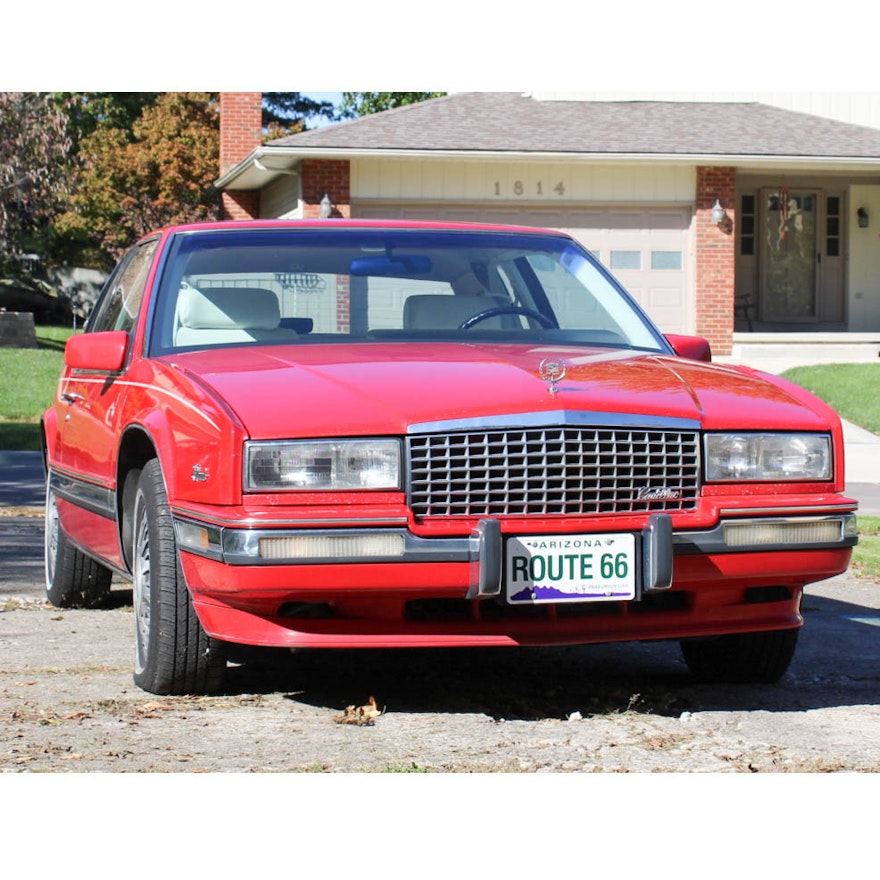 1990 Red Cadillac Eldorado Coupe