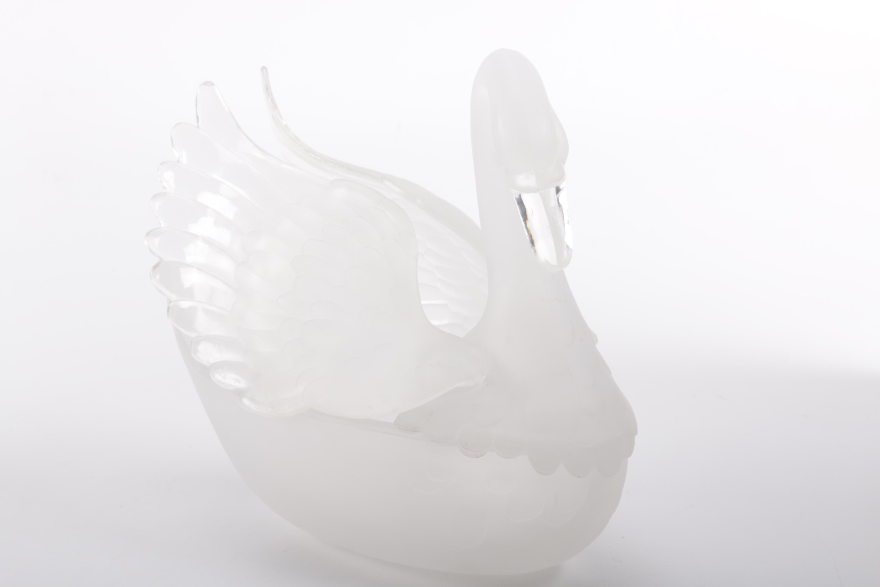 Vintage Boudoir Lamp and Swan Figurine