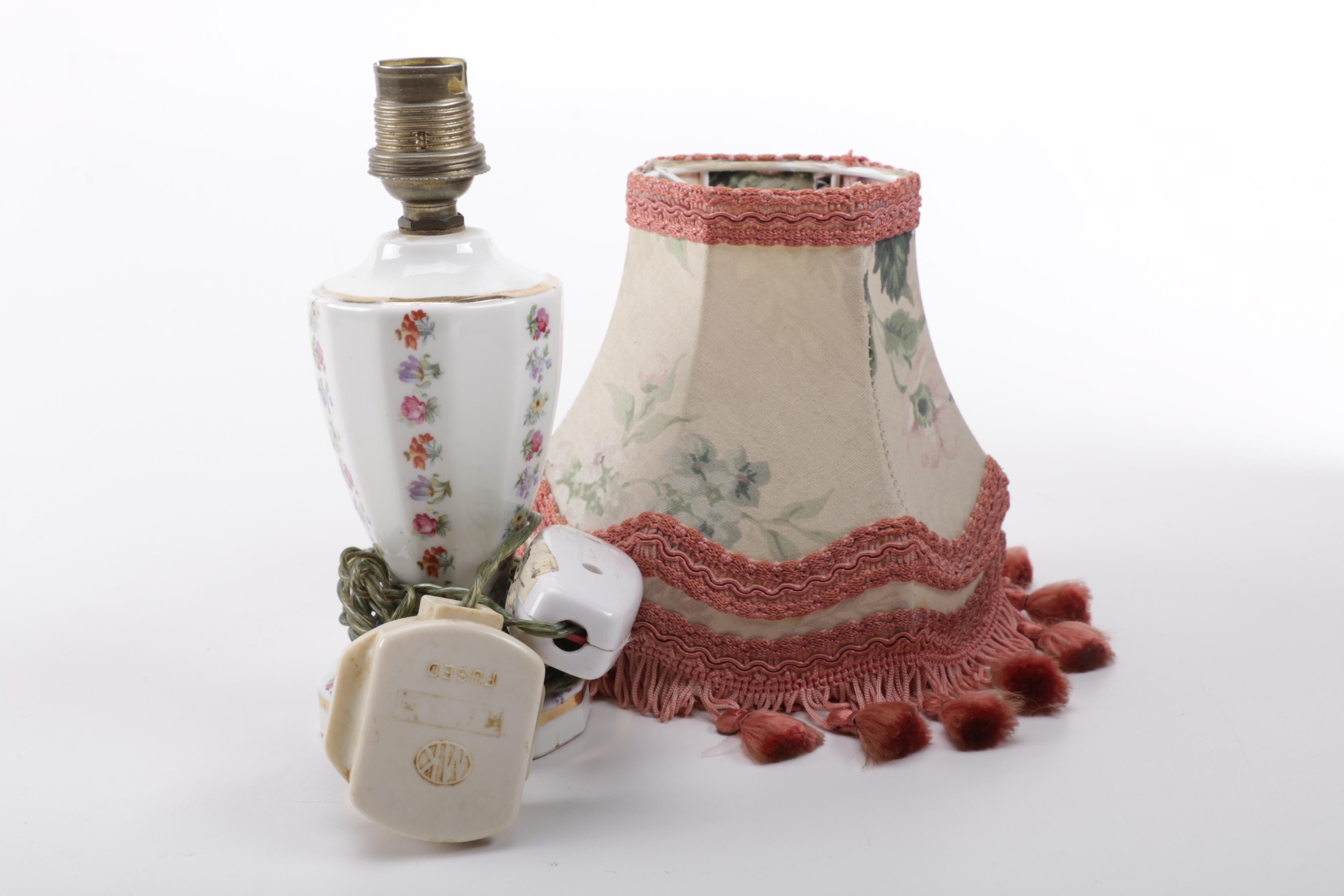 Vintage Boudoir Lamp and Swan Figurine