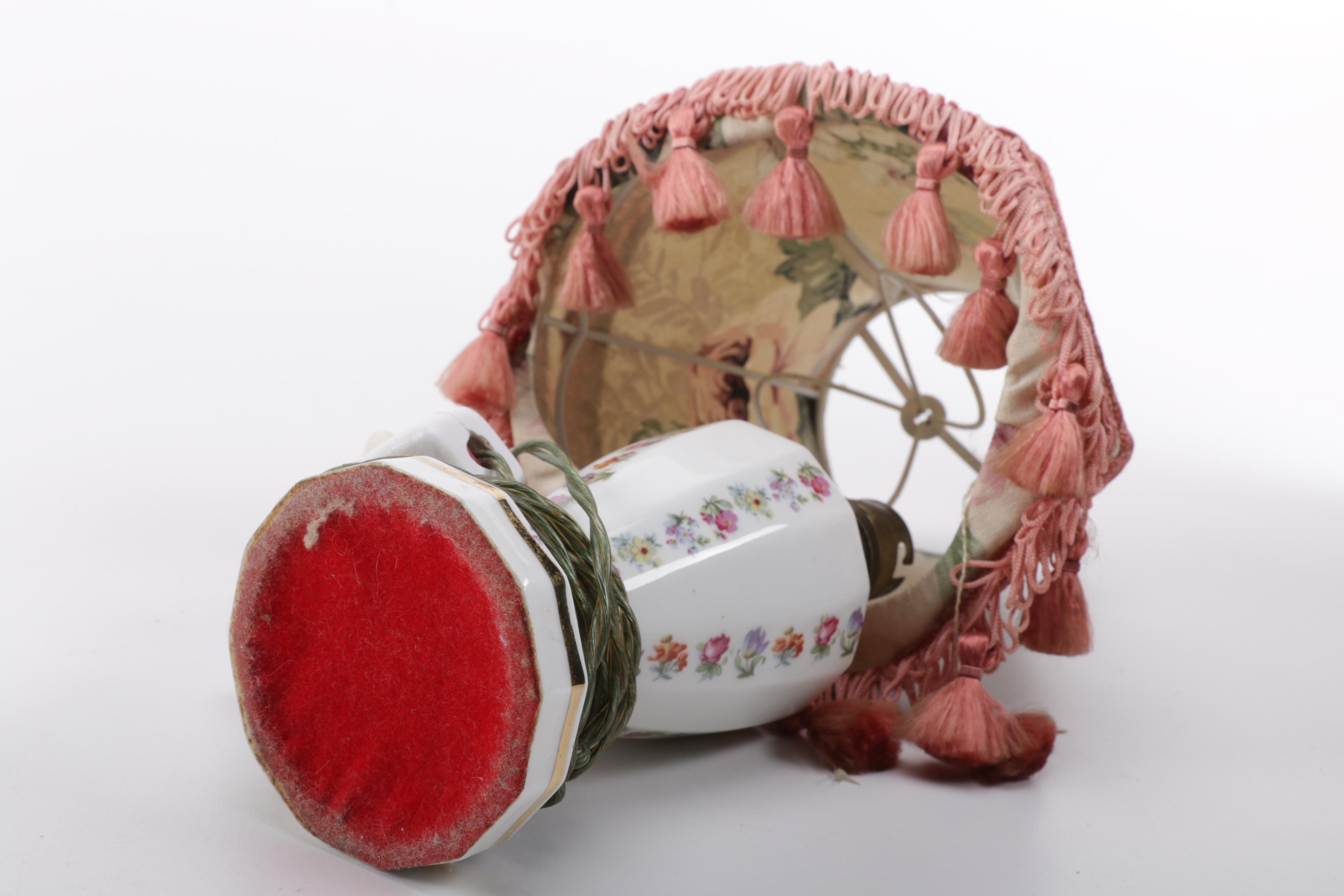 Vintage Boudoir Lamp and Swan Figurine