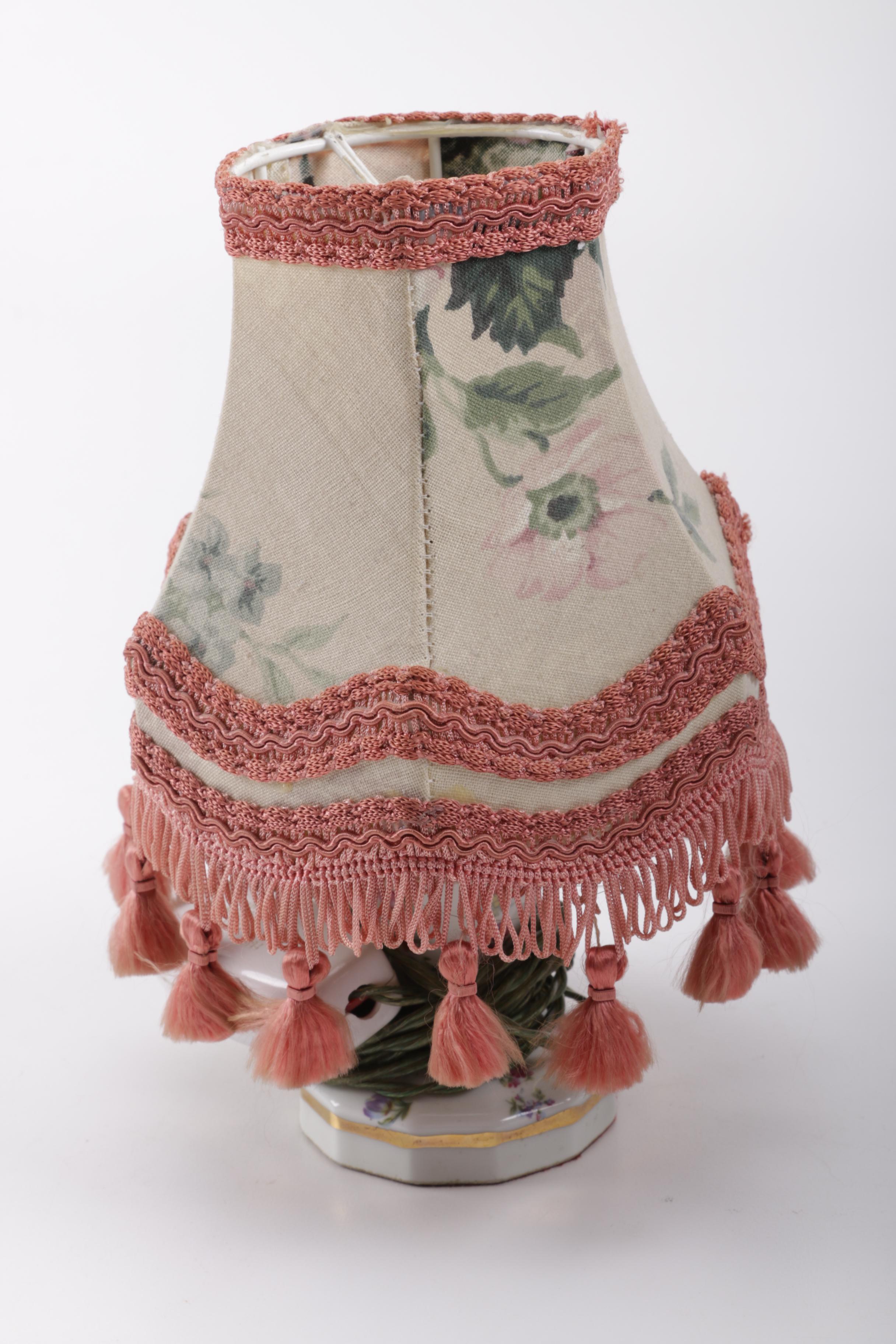 Vintage Boudoir Lamp and Swan Figurine