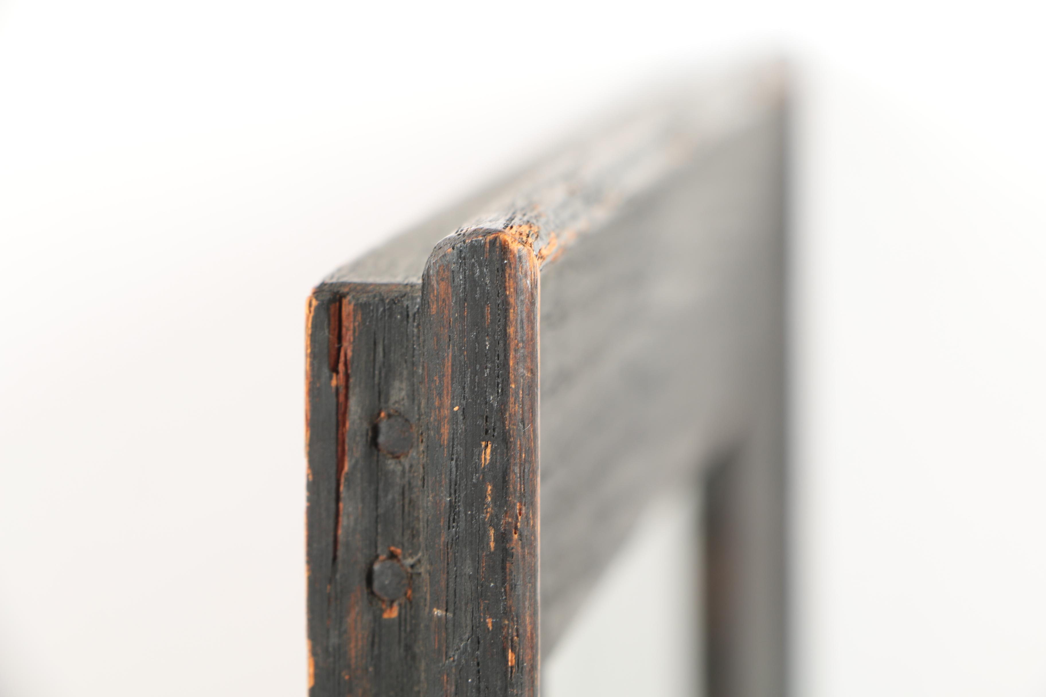 Lithograph of a Woman and Statue in a Hall