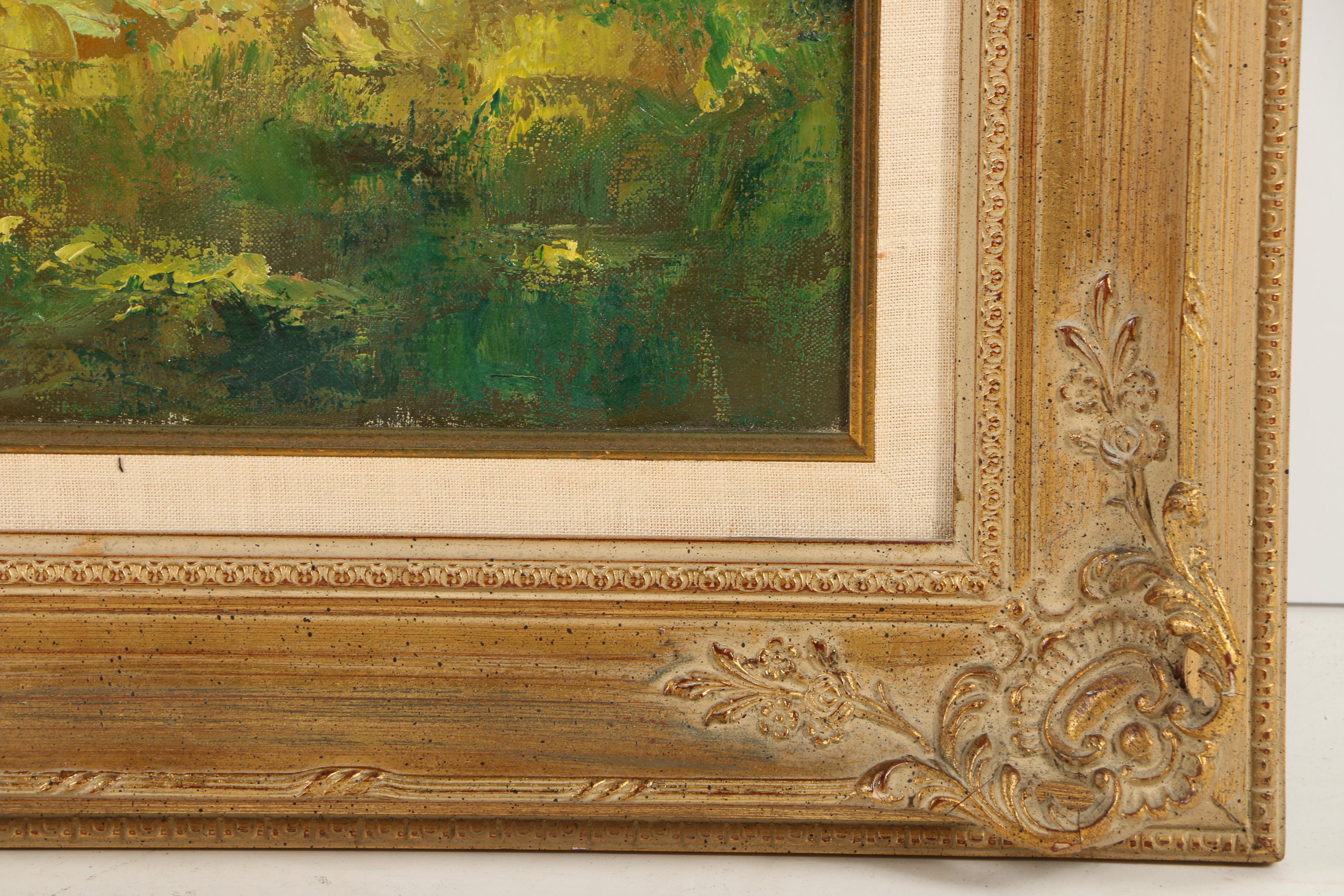 Oil Painting on Canvas of Figures Playing Croquet