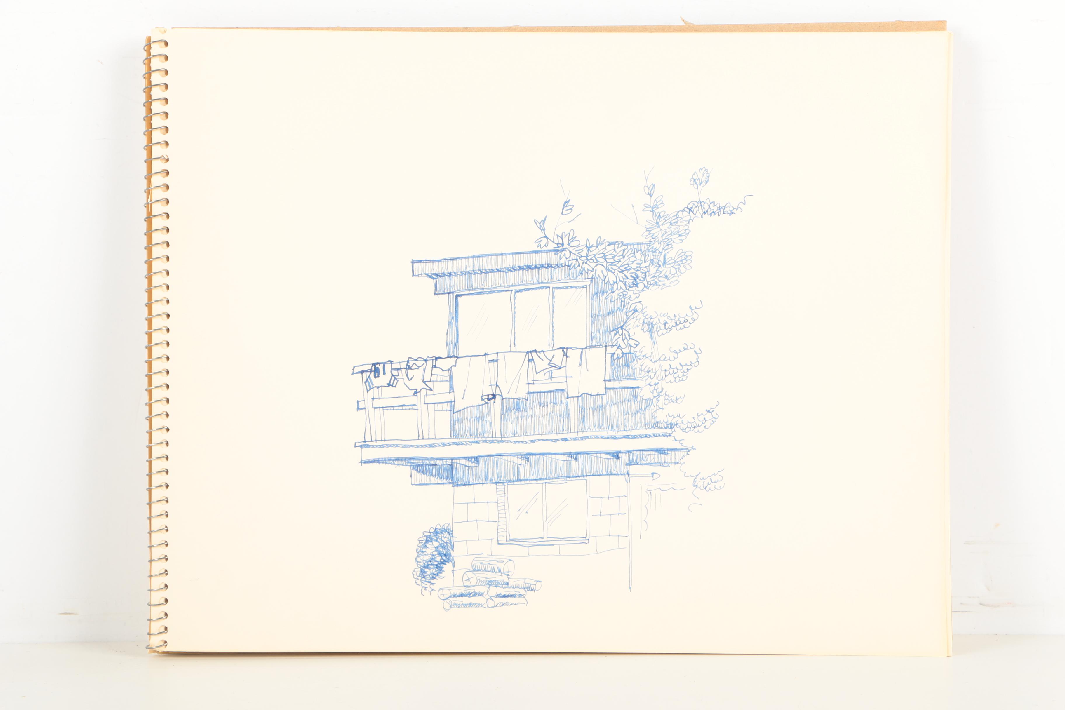 Pair of Sketchbooks and a Canvas Board