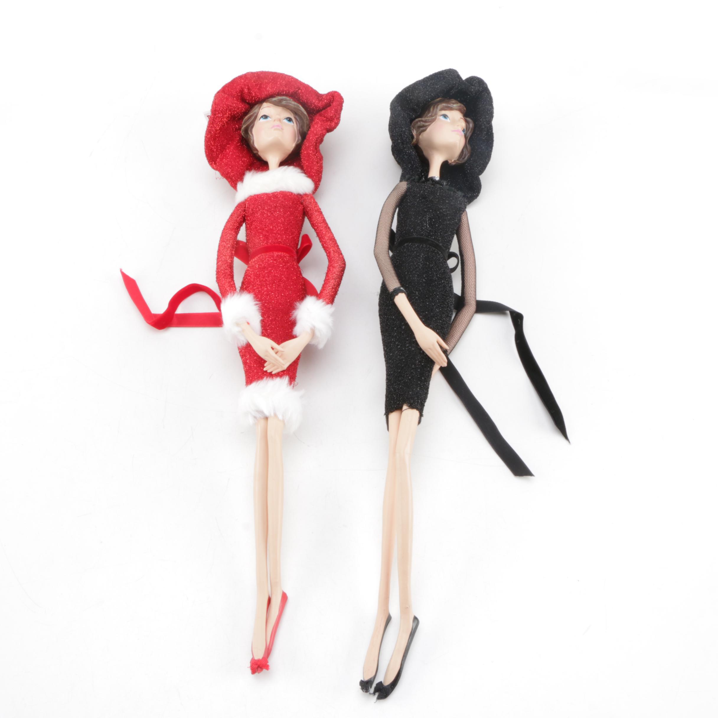 Raz Holiday Doll Ornaments