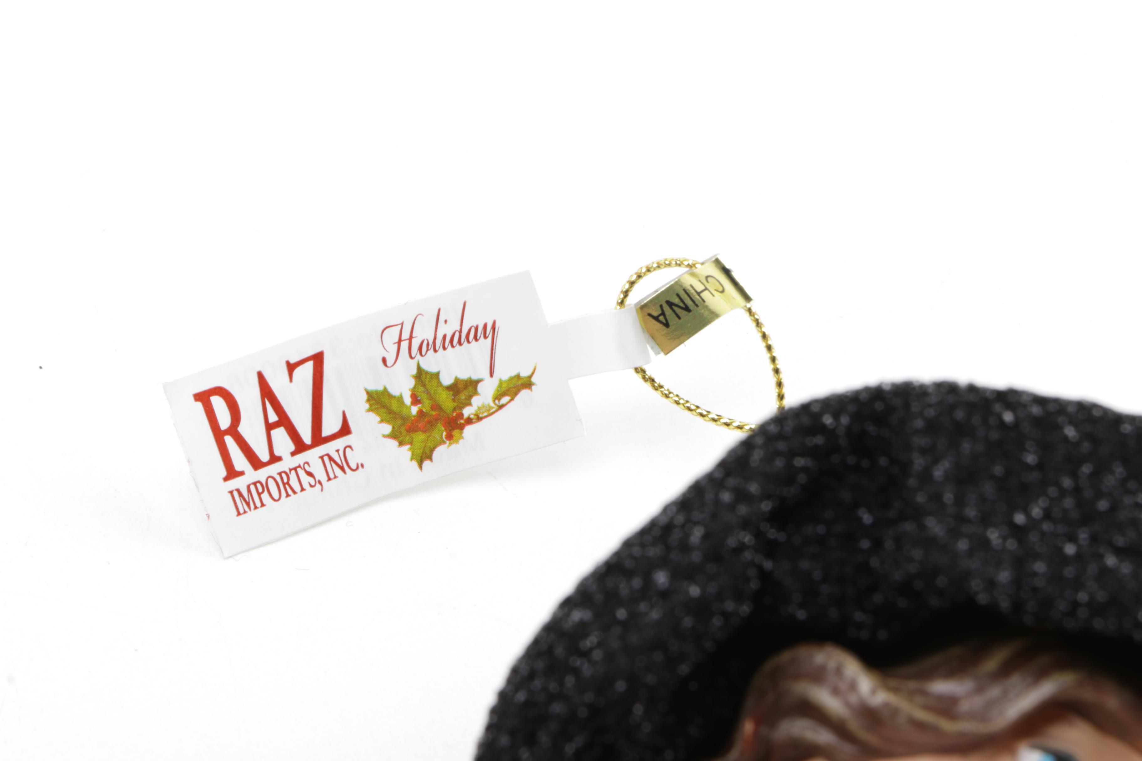 Raz Holiday Doll Ornaments