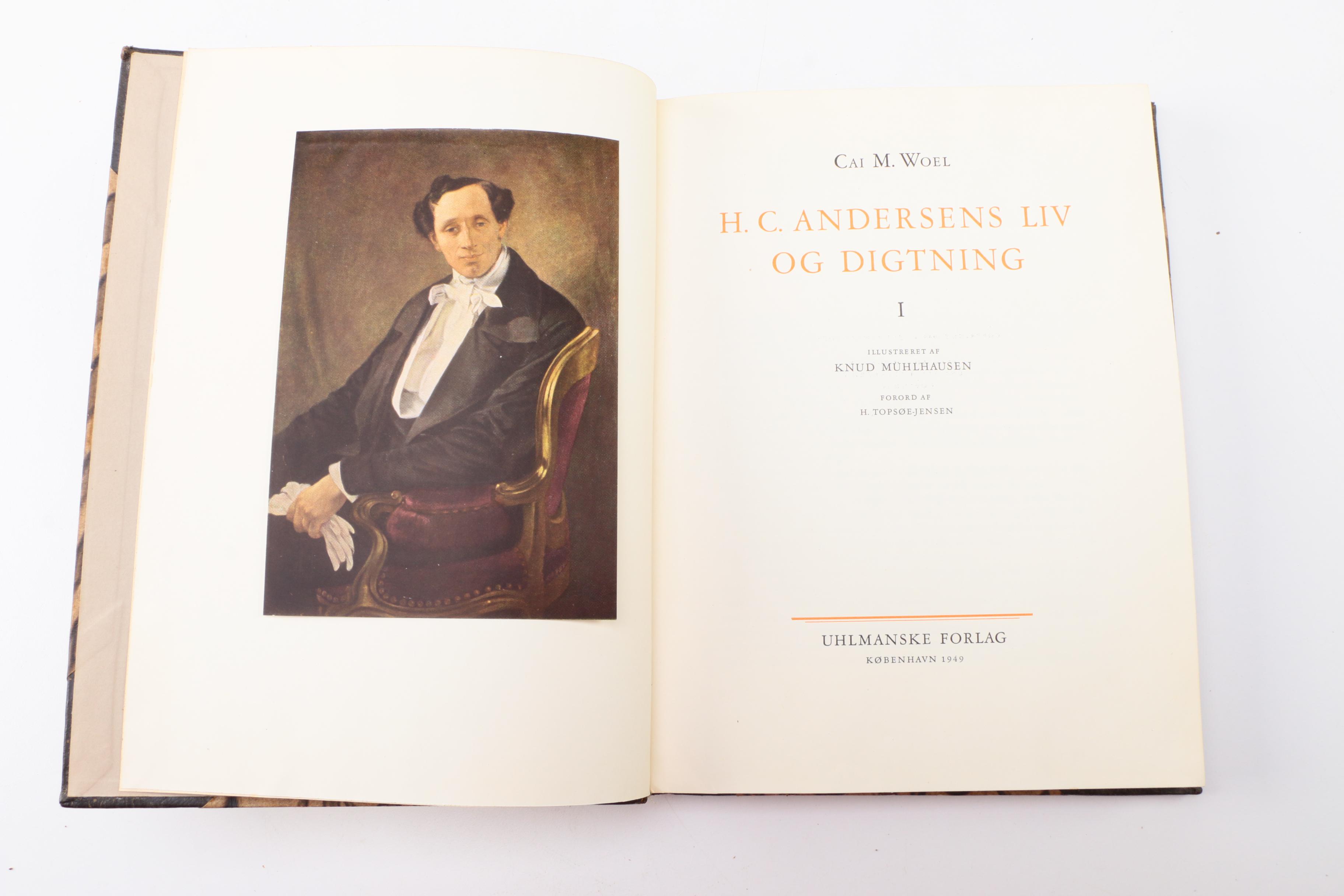 1949 Four-Volume Danish "H. C. Andersens Liv og Digtning" by Cai M. Woel