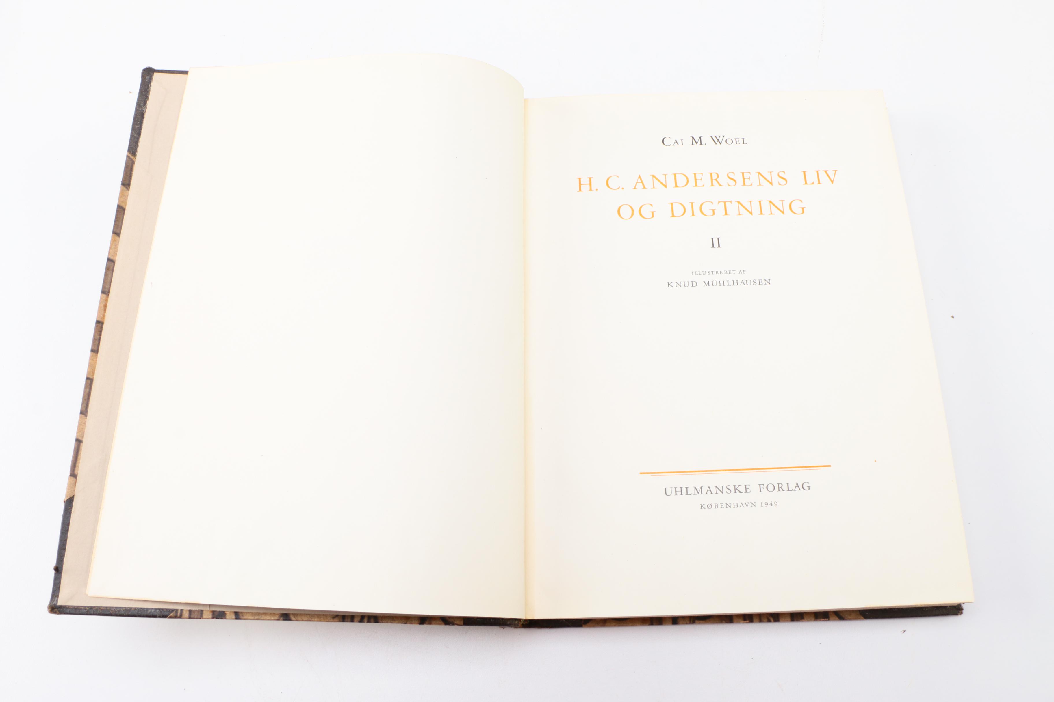 1949 Four-Volume Danish "H. C. Andersens Liv og Digtning" by Cai M. Woel