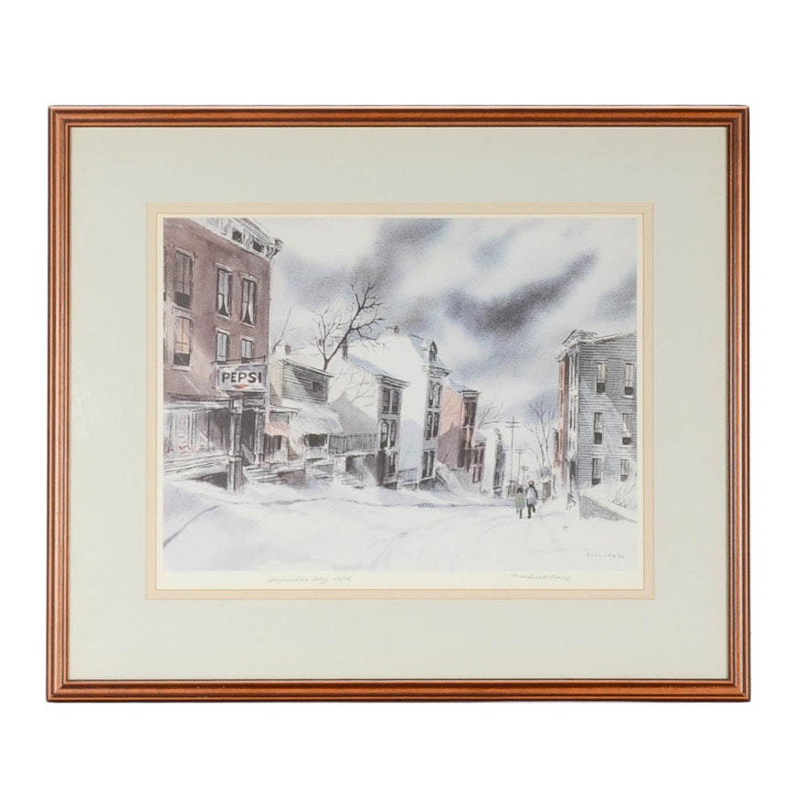 Robert Fabe Signed Limited Edition Offset Lithograph after "December Day"