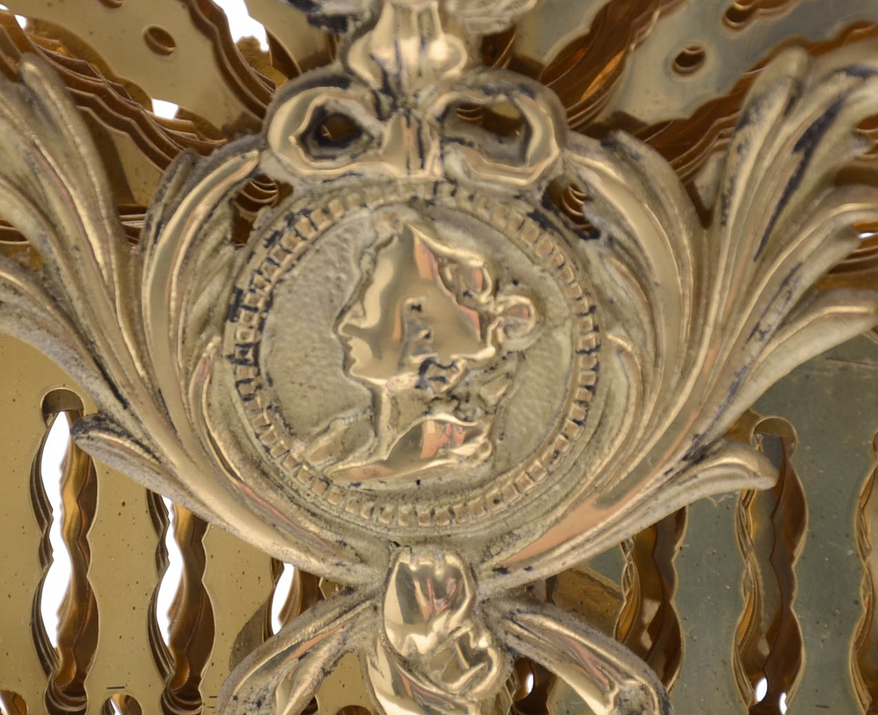 Brass Peacock Fireplace Screen