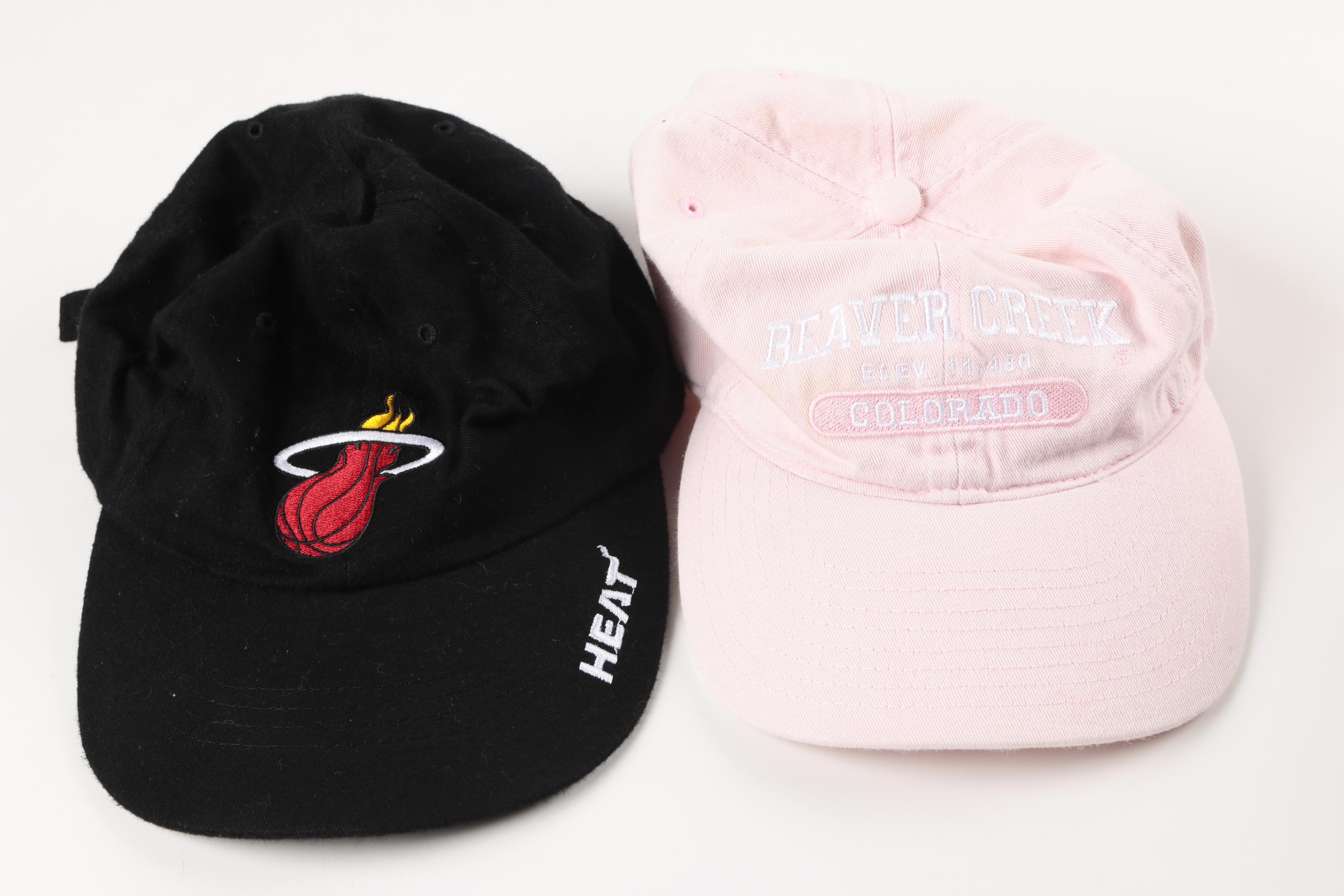 Caps and Winter Hats Including Miami Heat and New York Yankees