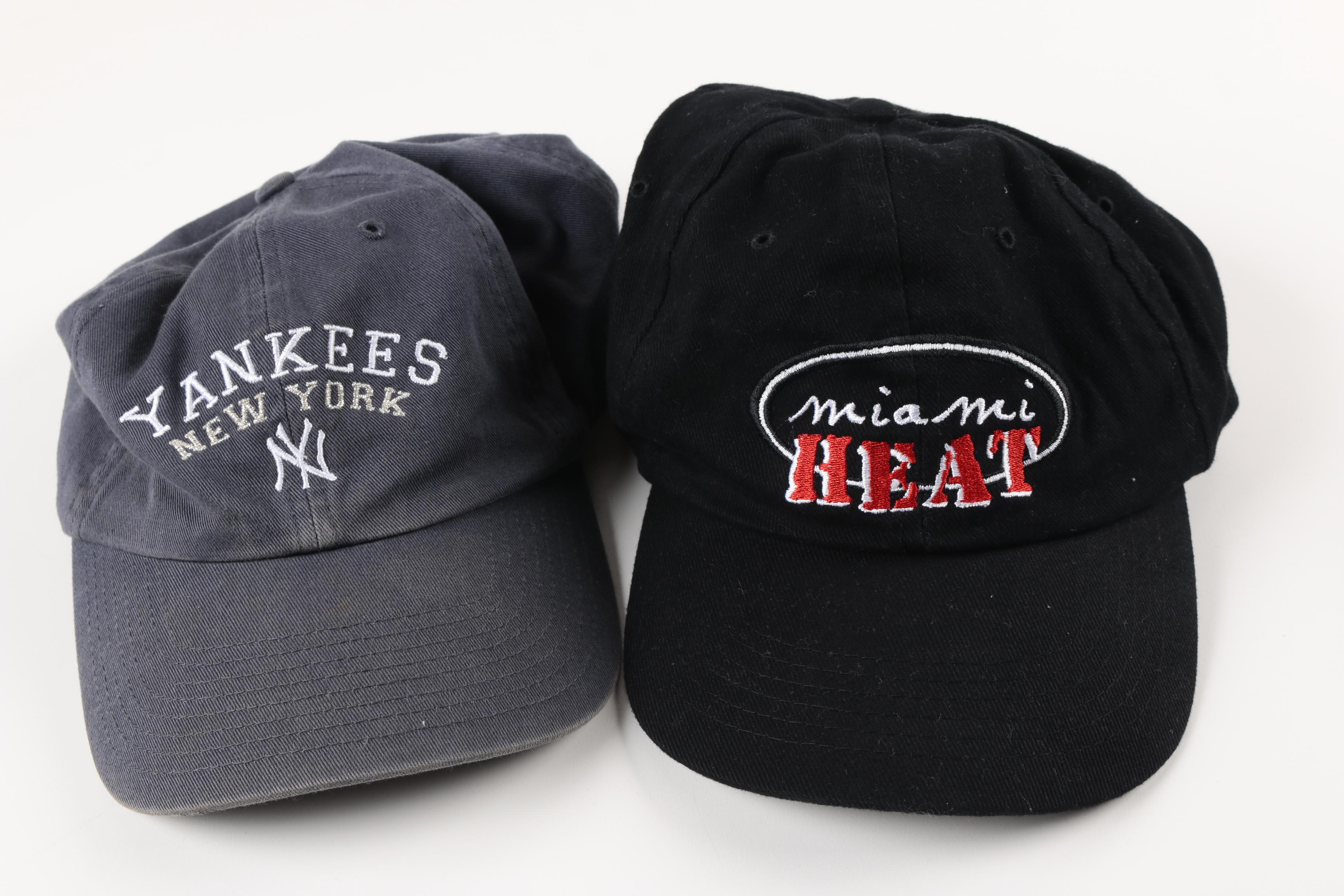 Caps and Winter Hats Including Miami Heat and New York Yankees