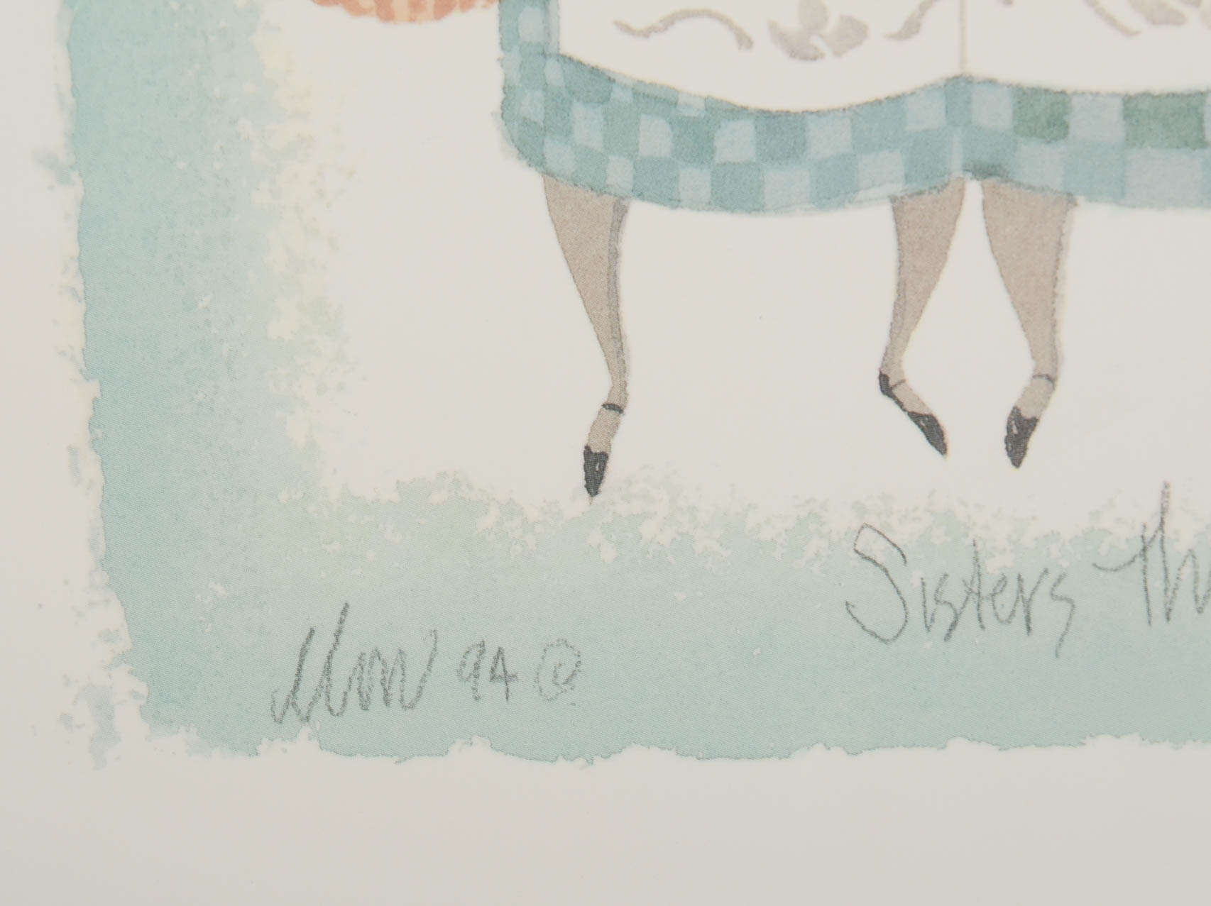 P. Buckley Moss Signed Limited Edition Offset Lithograph "Sisters Three"