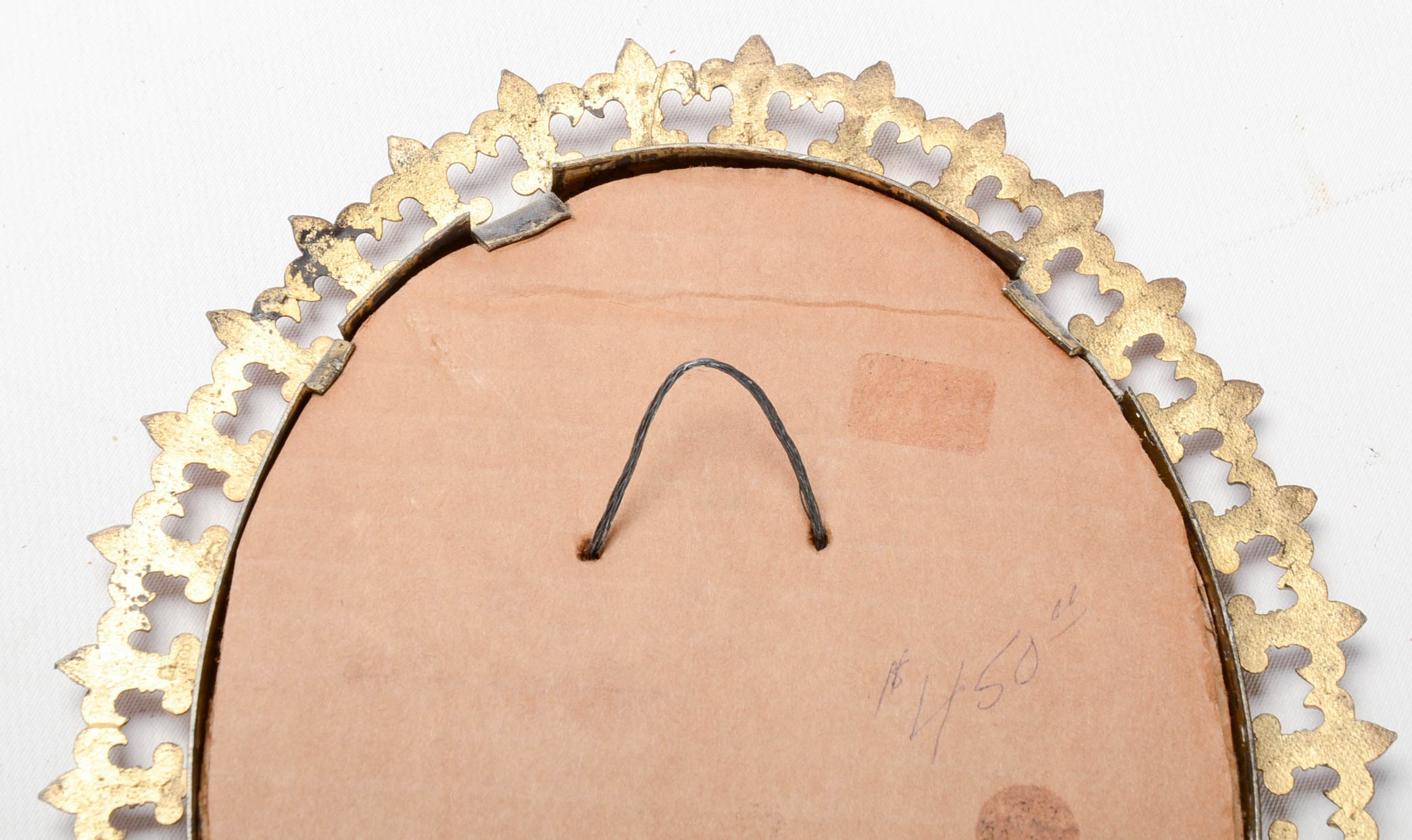 Antique Hand-Painted Porcelain Portrait