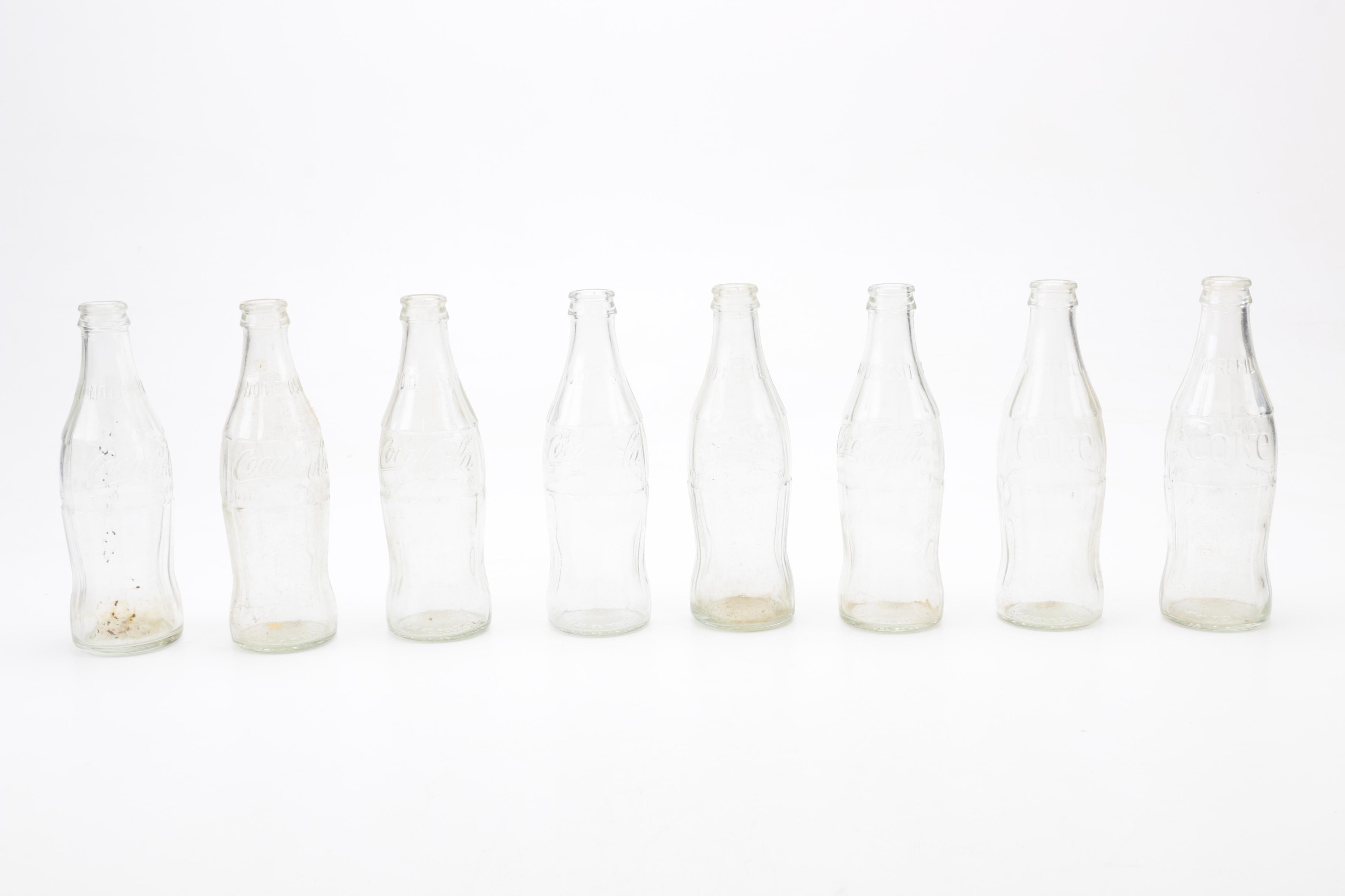 Vintage Diet Coke Glass Bottles and Paper Carrier