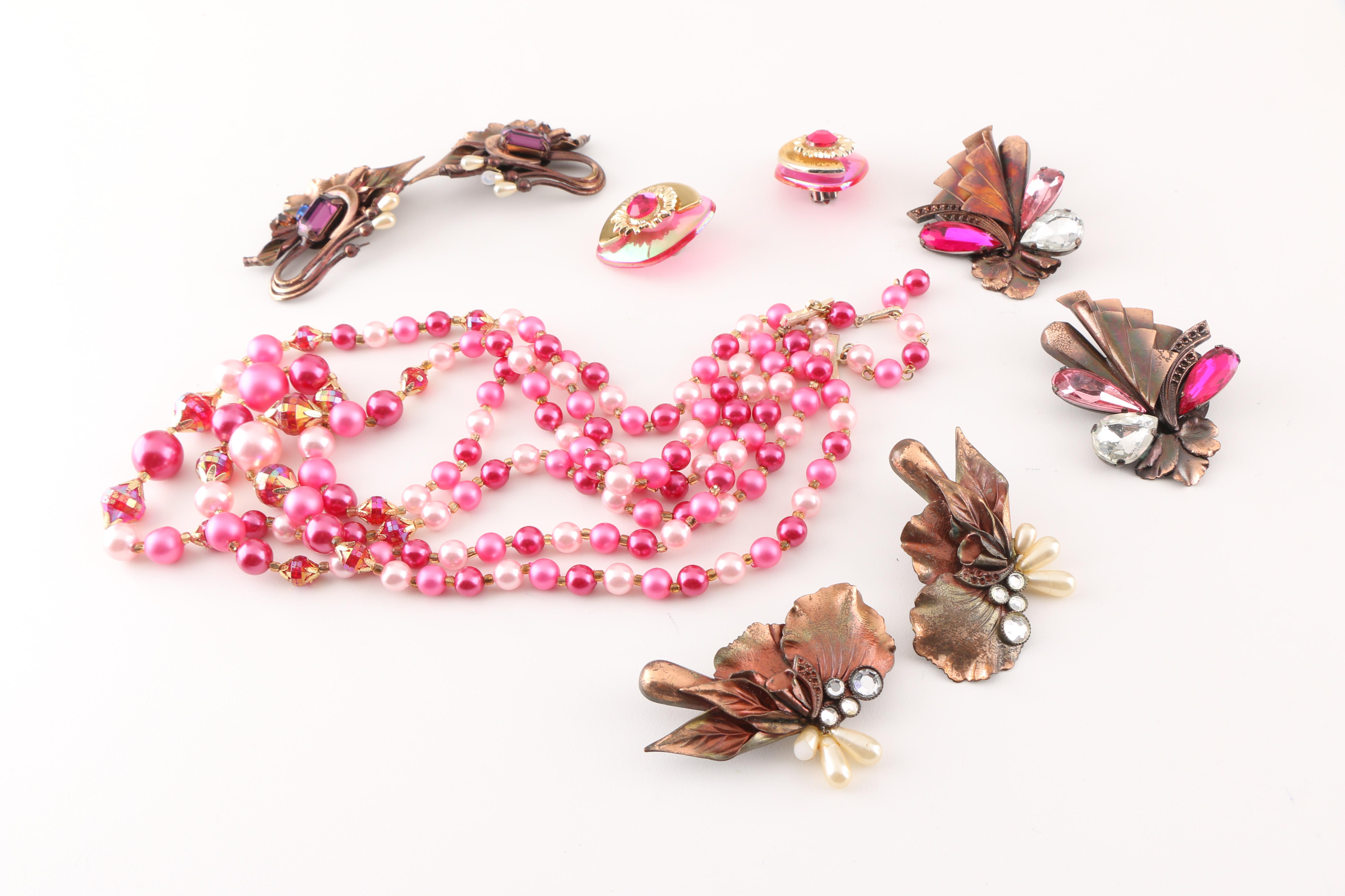 Assortment of Costume Jewelry including Hattie Carnegie