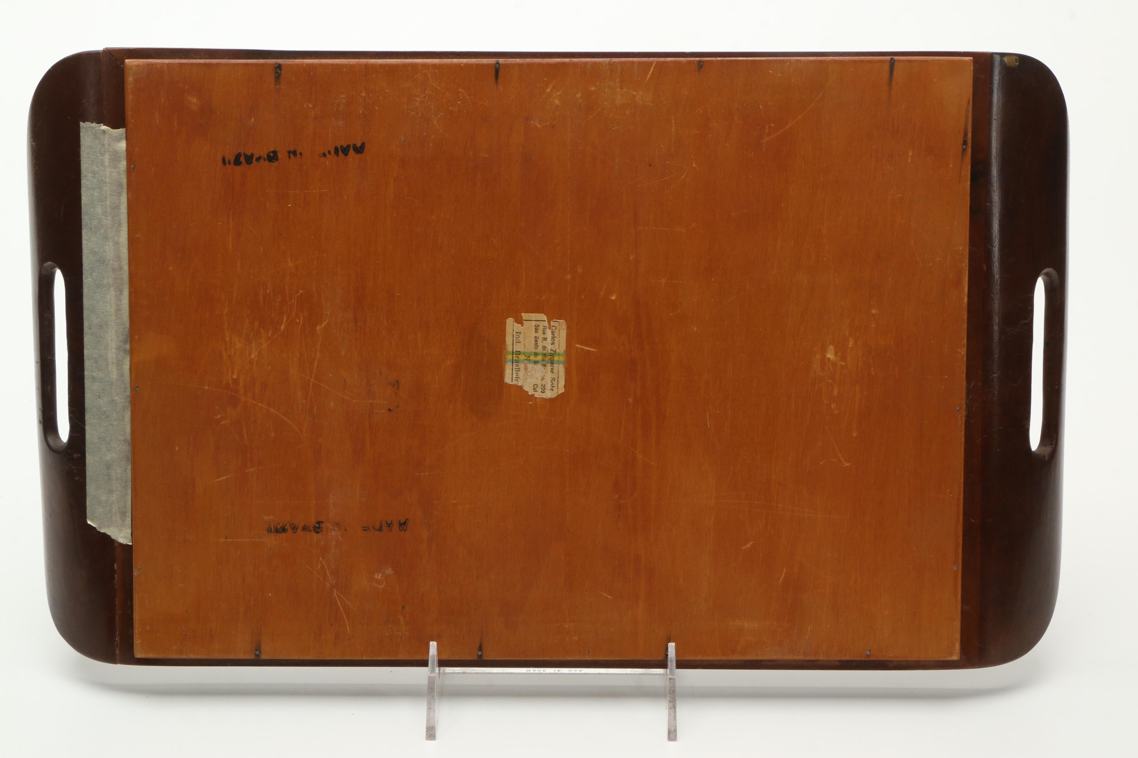 Vintage Carlos Zipperer Mounted Butterflies Tray from Brazil