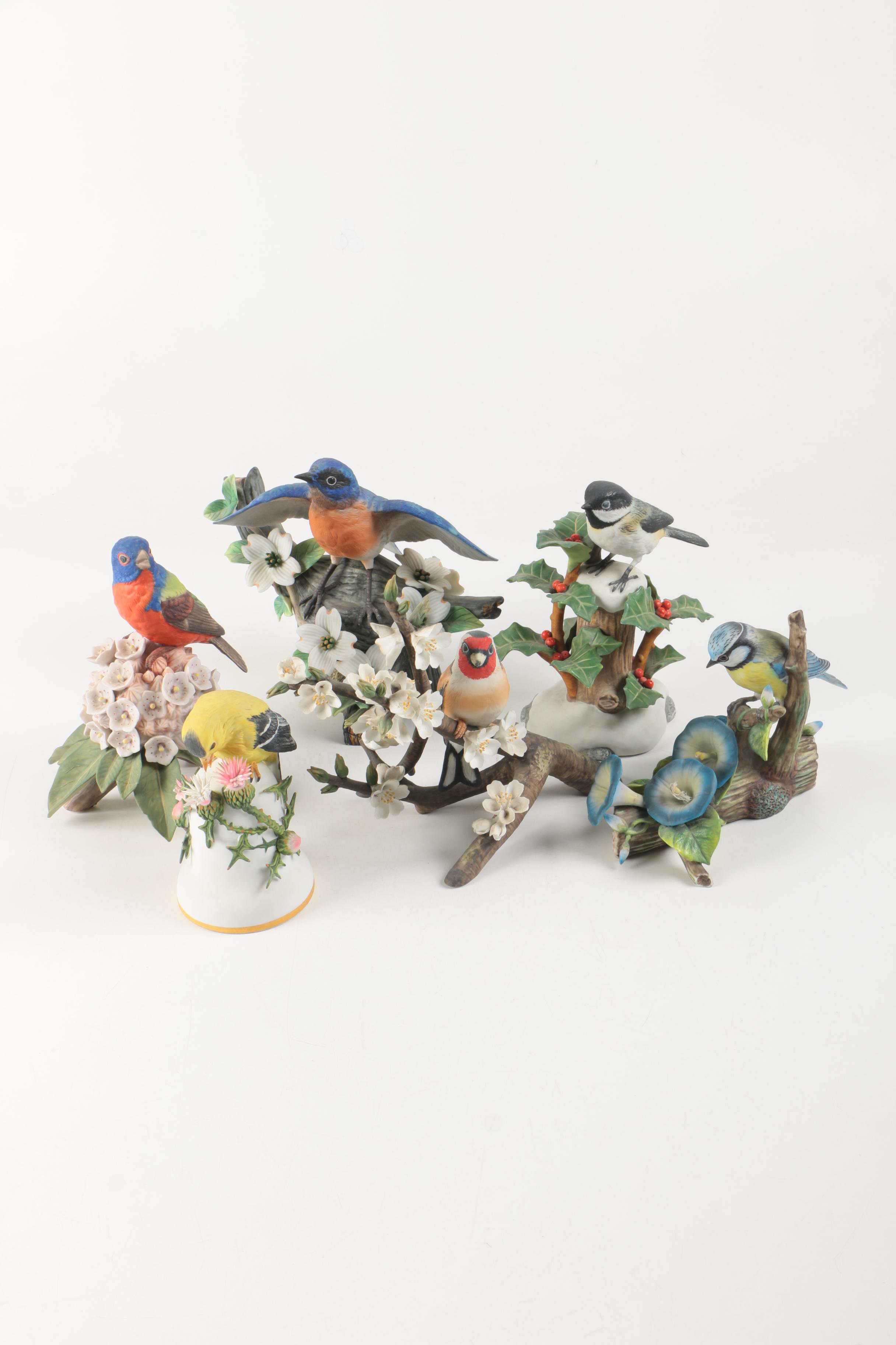 Assortment of Vintage Franklin Porcelain Bird Figurines
