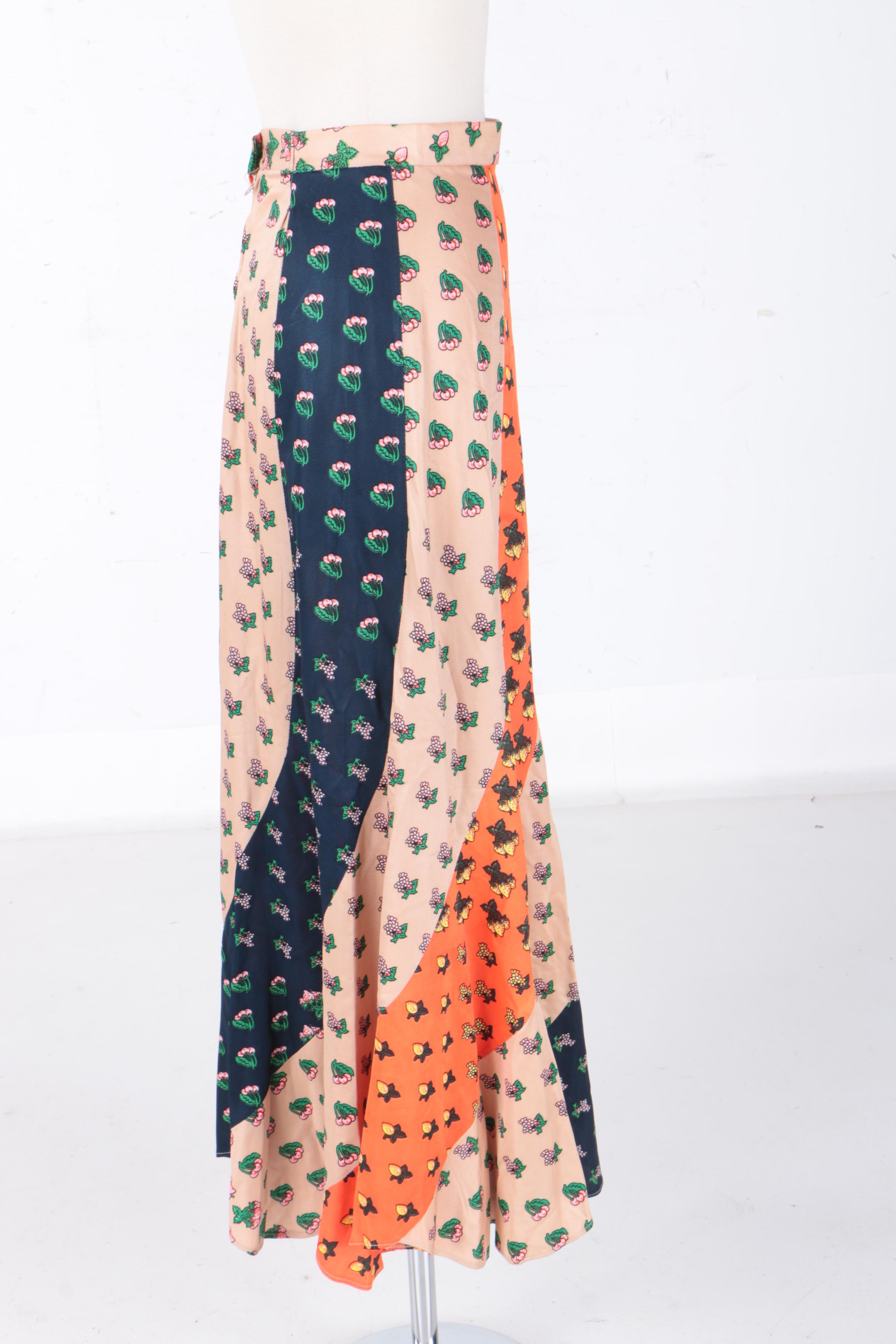Vintage Monique Fruit Patterned Skirt