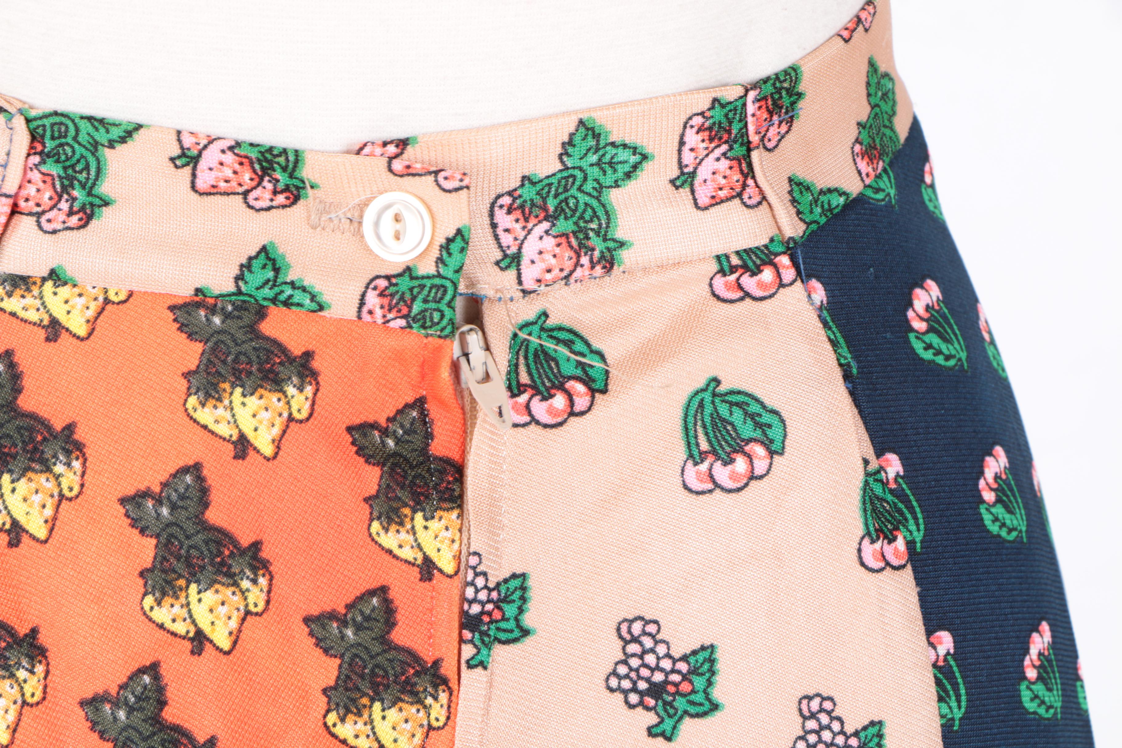 Vintage Monique Fruit Patterned Skirt