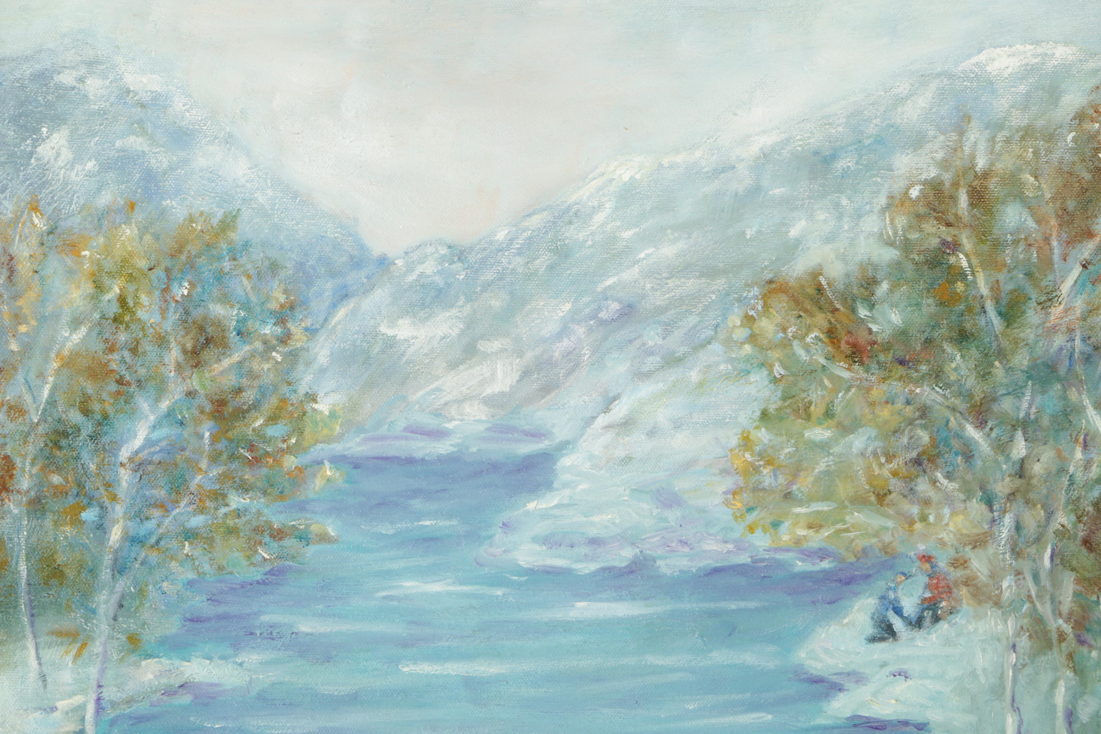 Angela Caron Landscape Oil Painting on Canvas