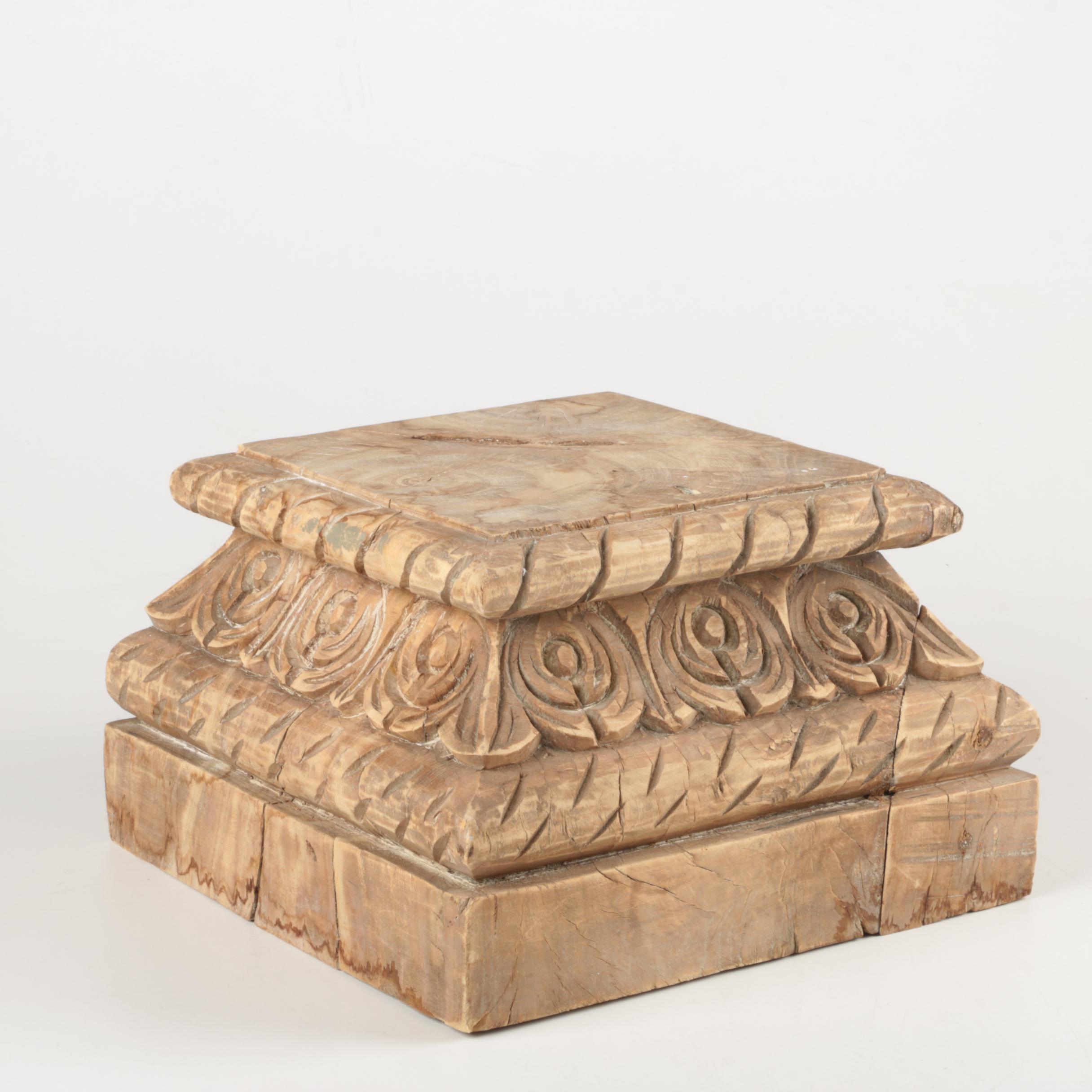 Ornate Carved Wood Base