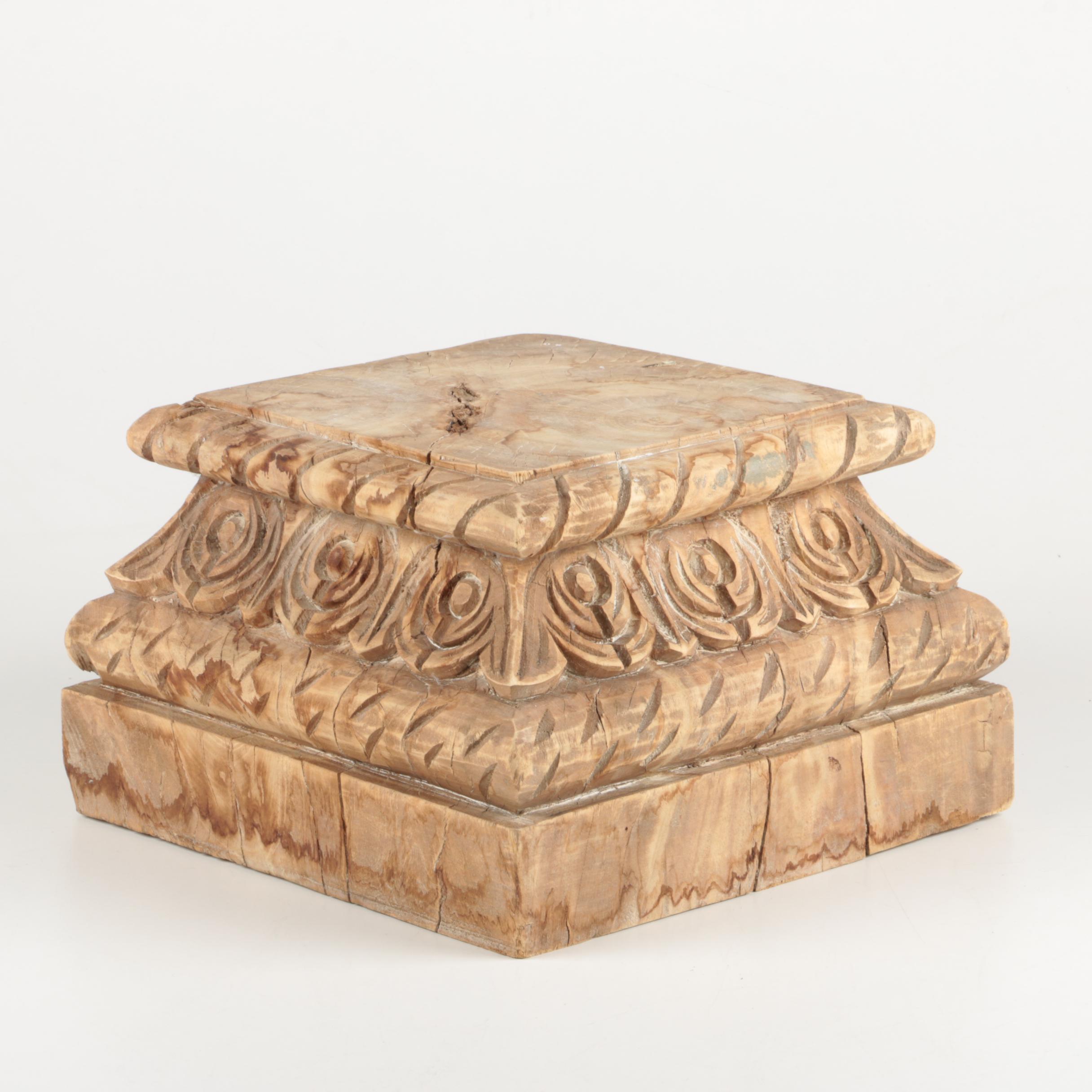 Ornate Carved Wood Base