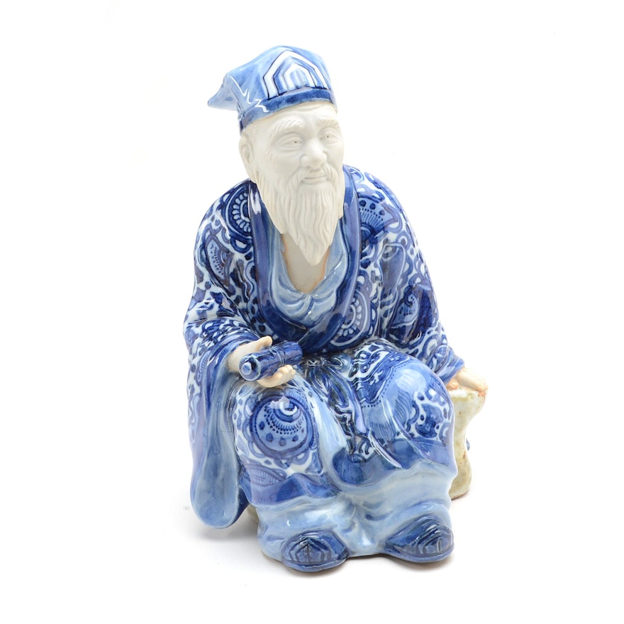 Ceramic Sculpture of a Chinese Scholar