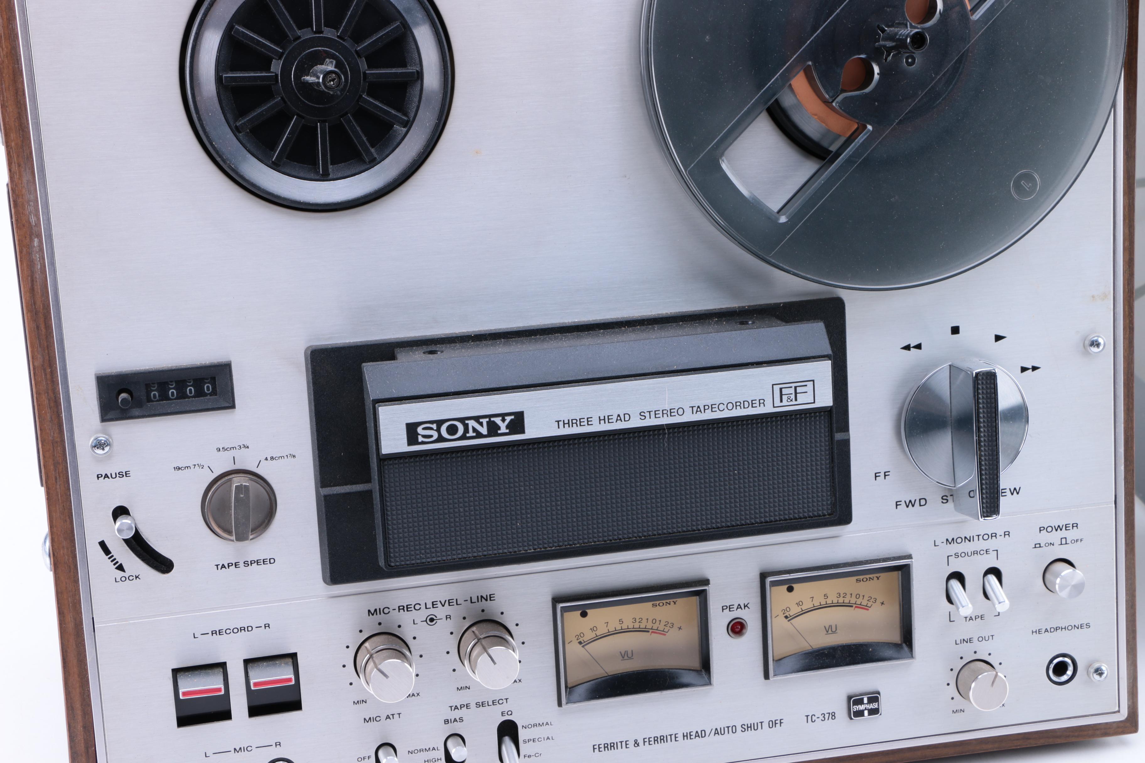 Vintage Sony TC-378 Reel-to-Reel with Tapes