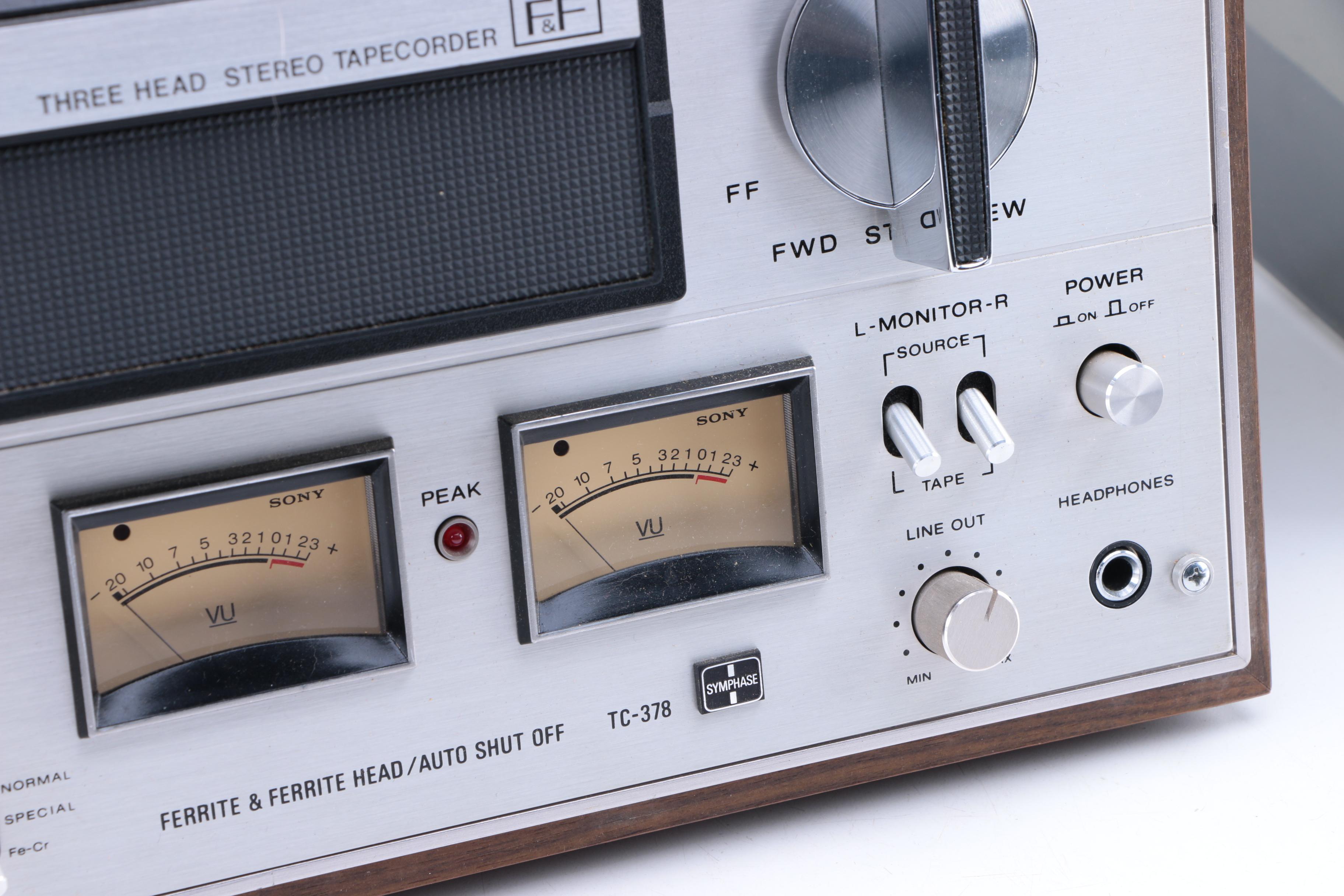 Vintage Sony TC-378 Reel-to-Reel with Tapes