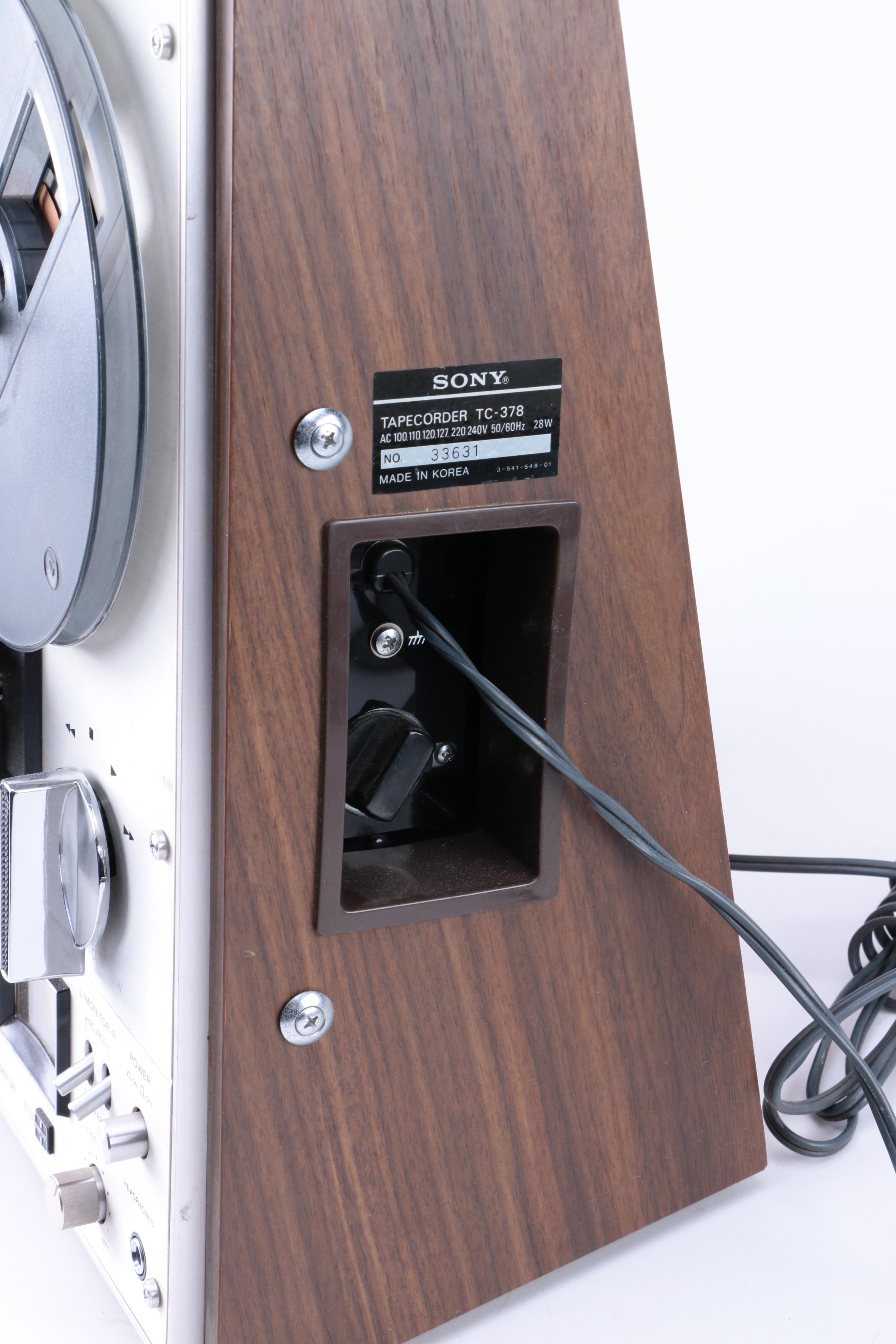 Vintage Sony TC-378 Reel-to-Reel with Tapes