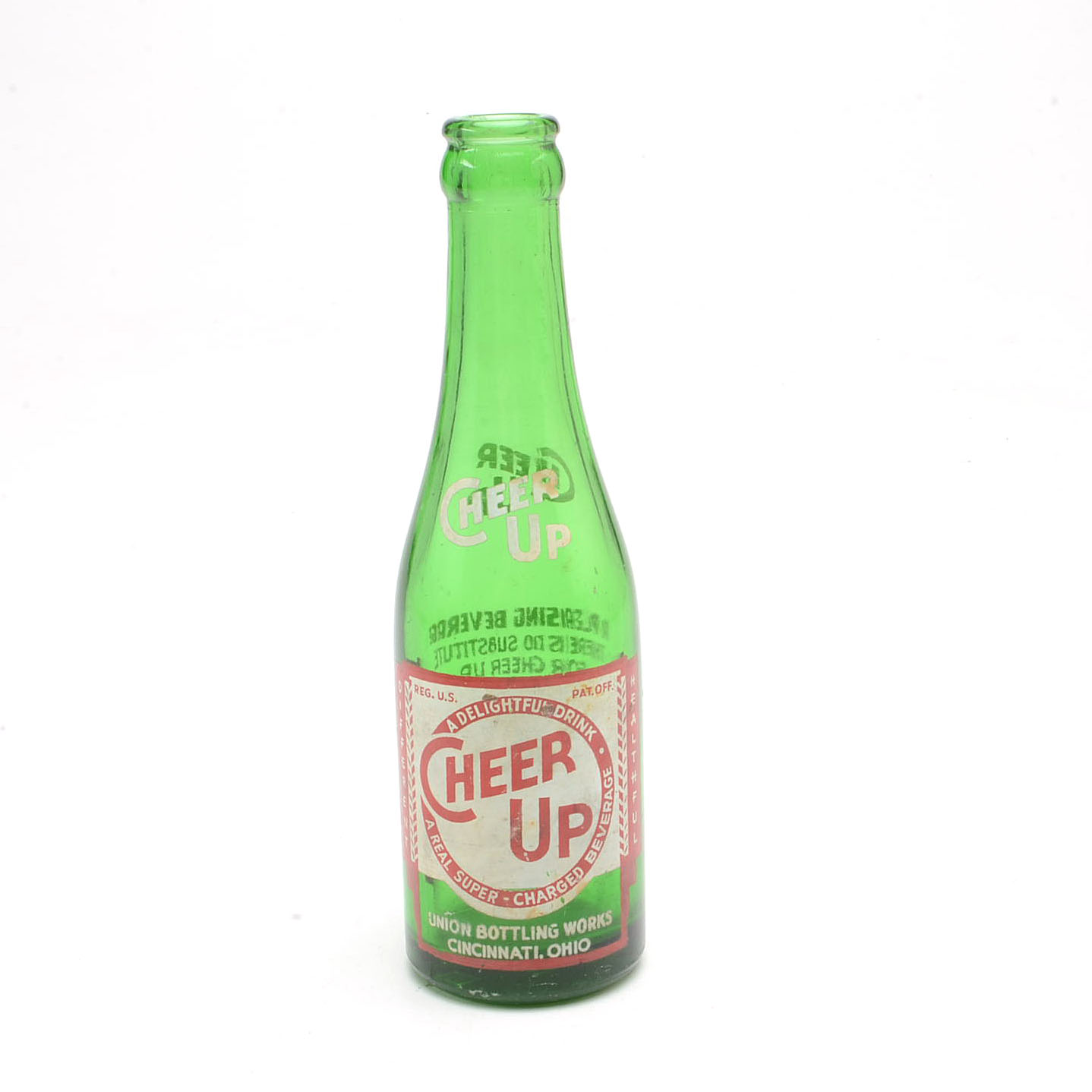 Vintage Cheer Up Soda Bottle
