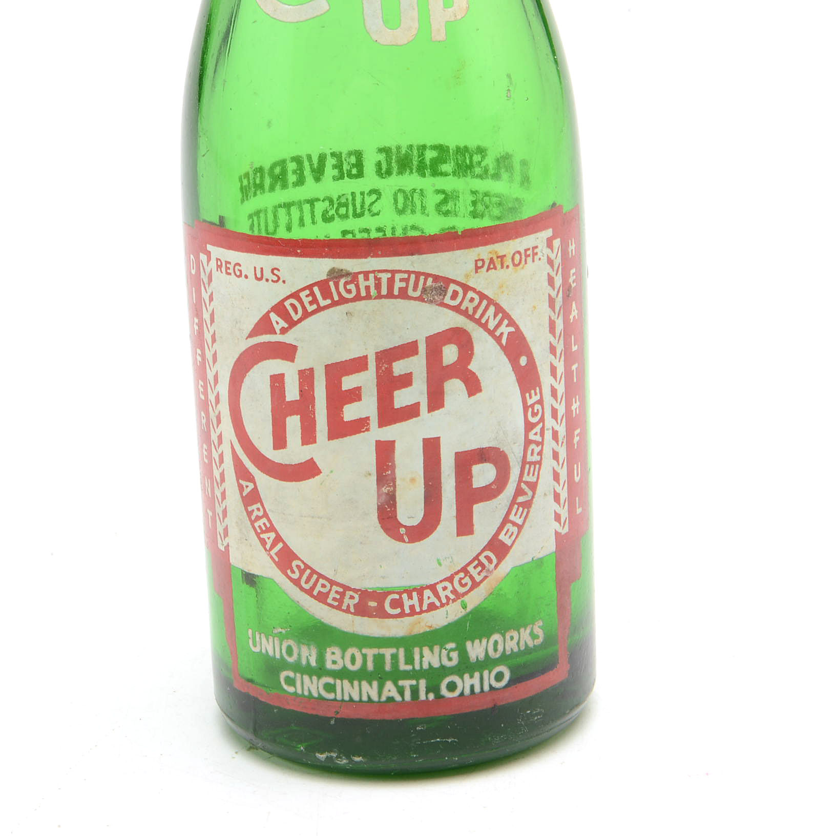 Vintage Cheer Up Soda Bottle