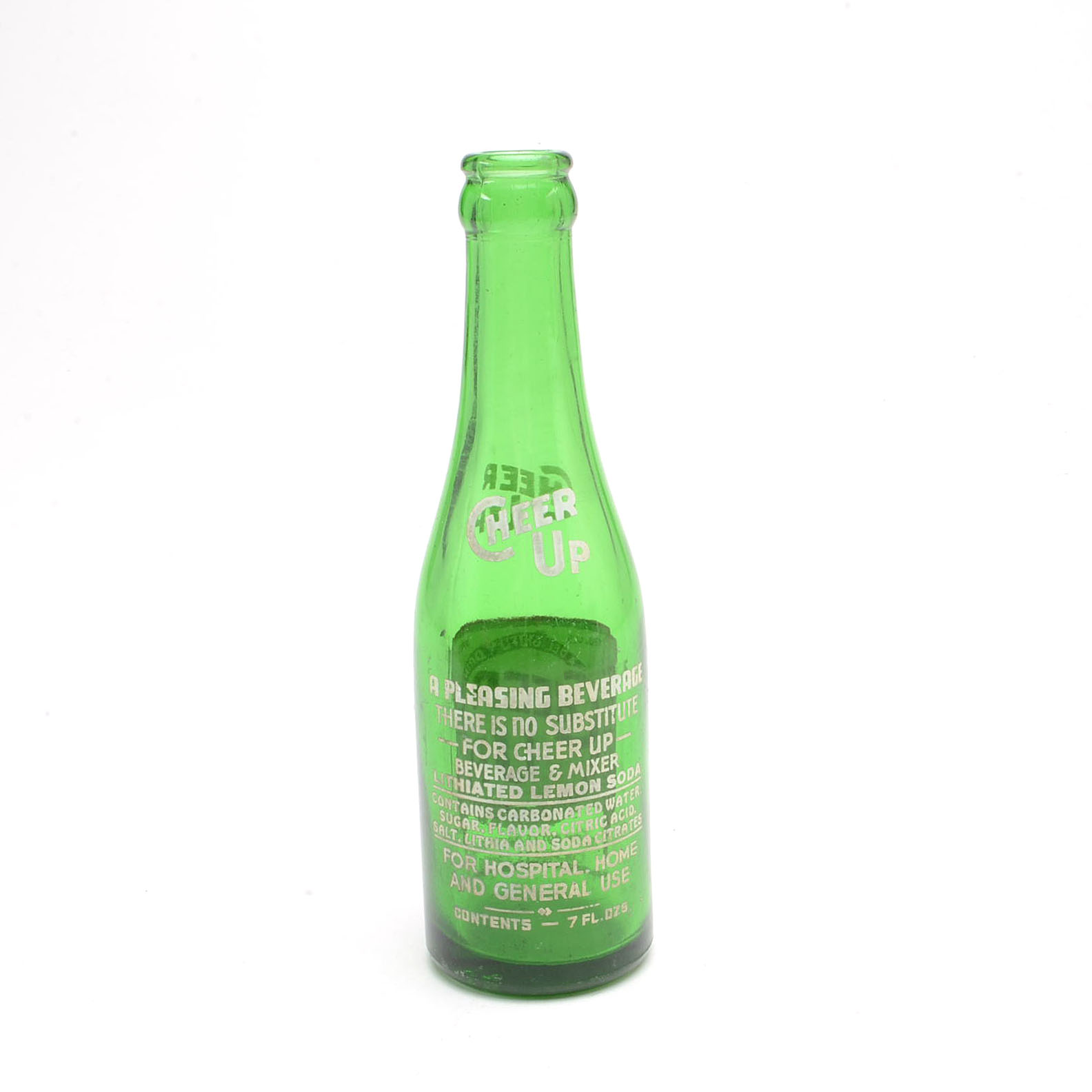 Vintage Cheer Up Soda Bottle