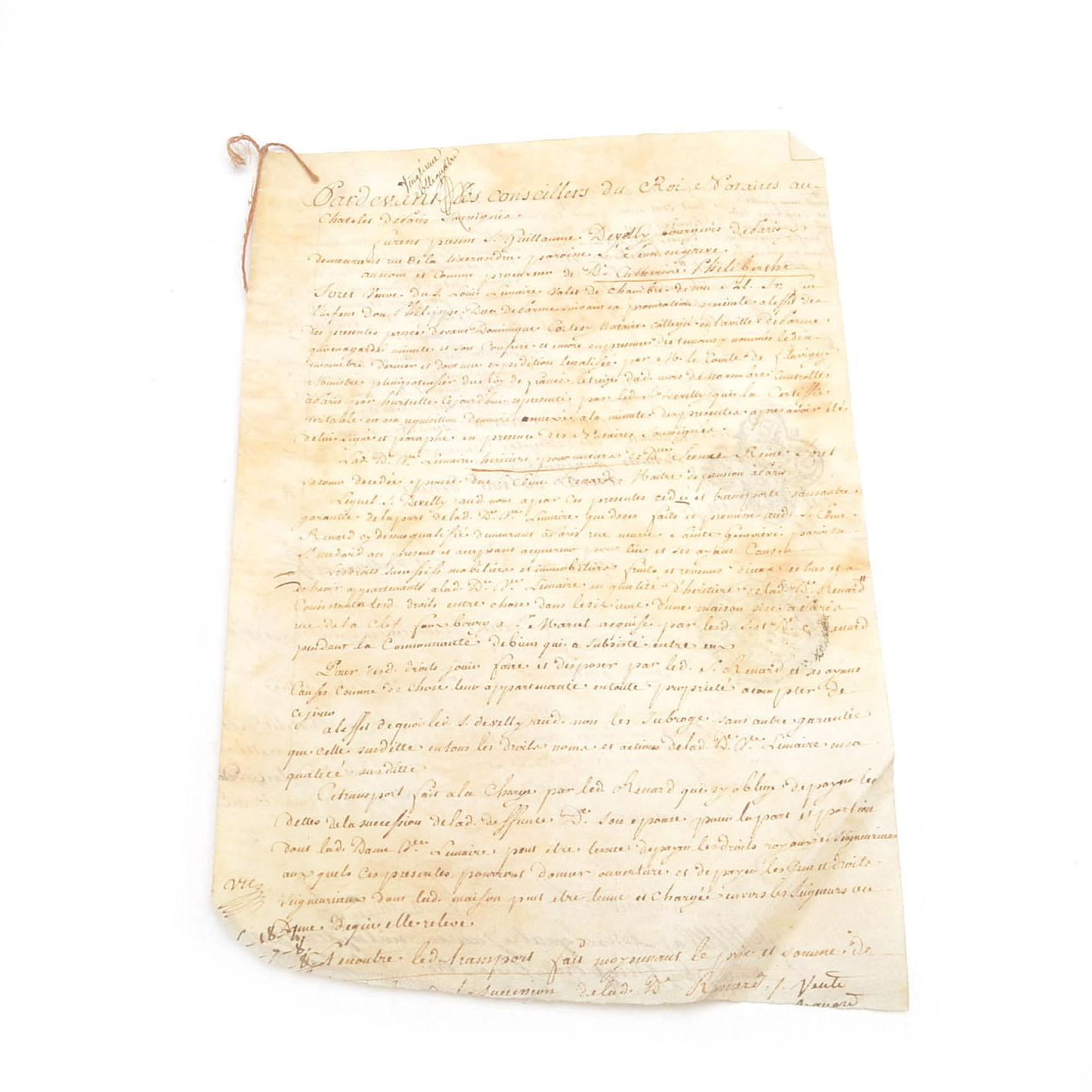 18th Century Handwritten French Document