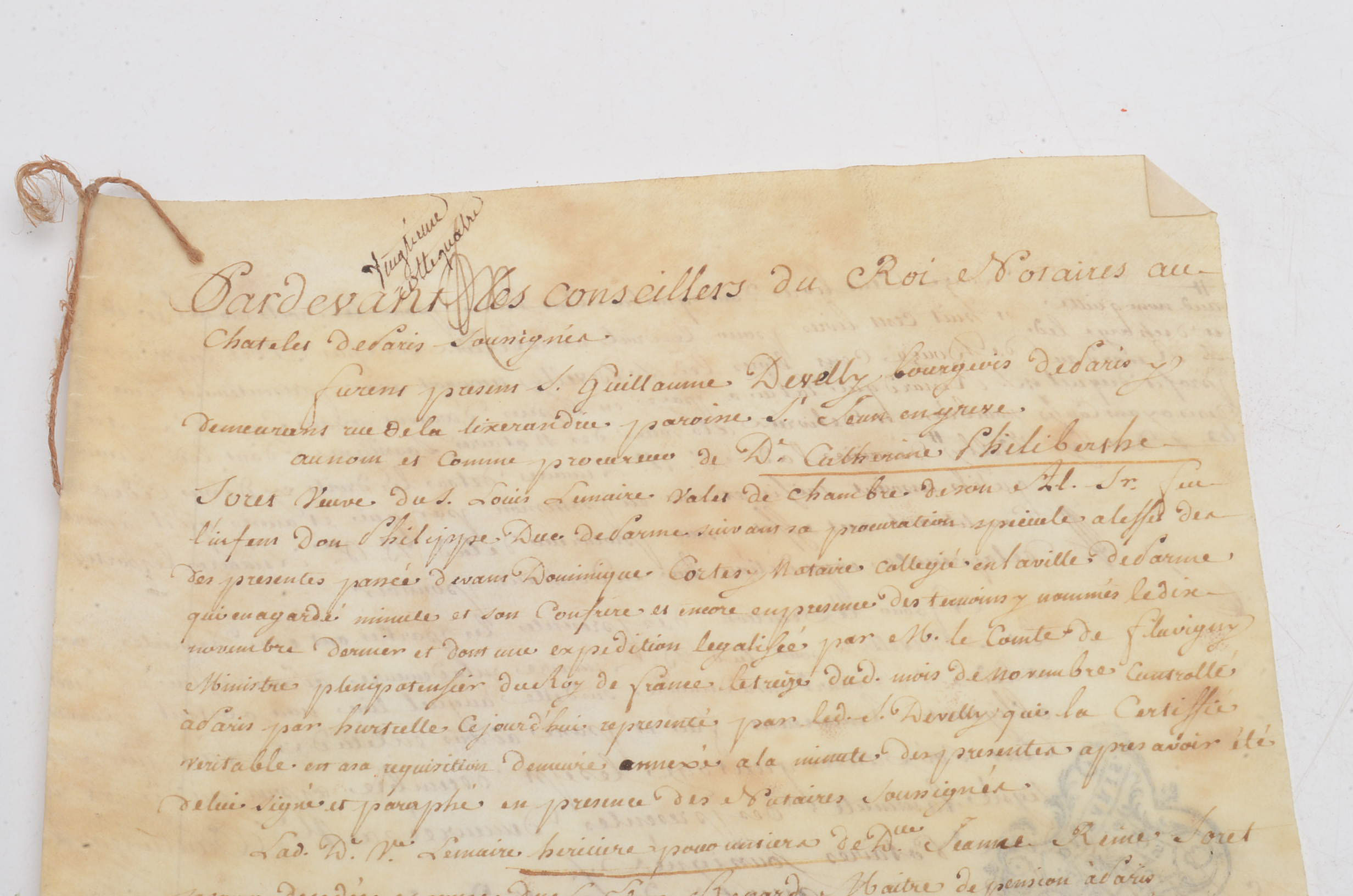 18th Century Handwritten French Document