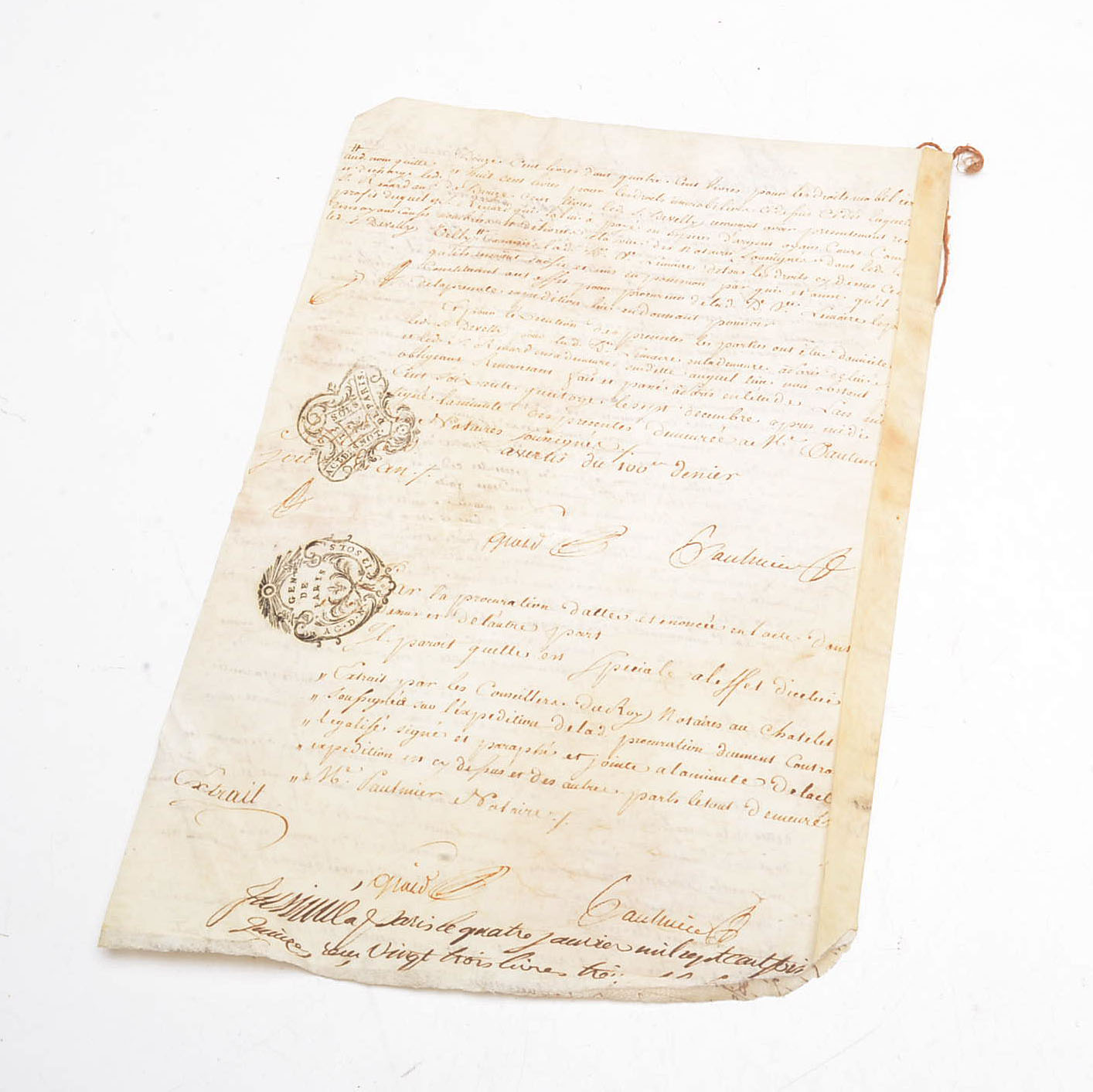 18th Century Handwritten French Document