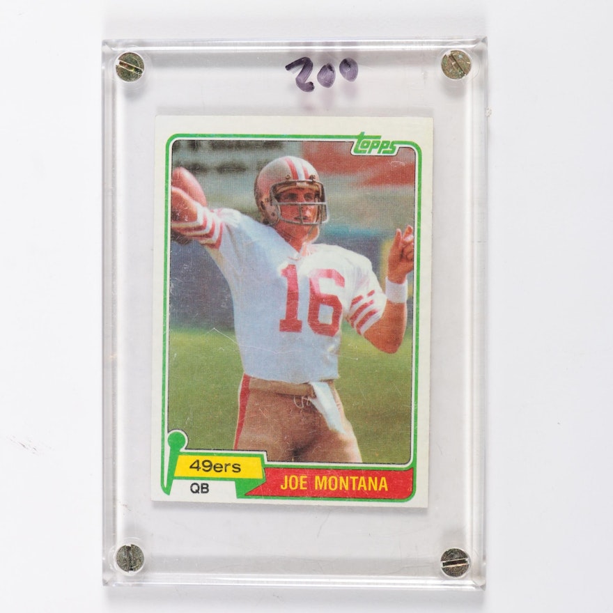 1981 Topps 216 Joe Montana Football Card
