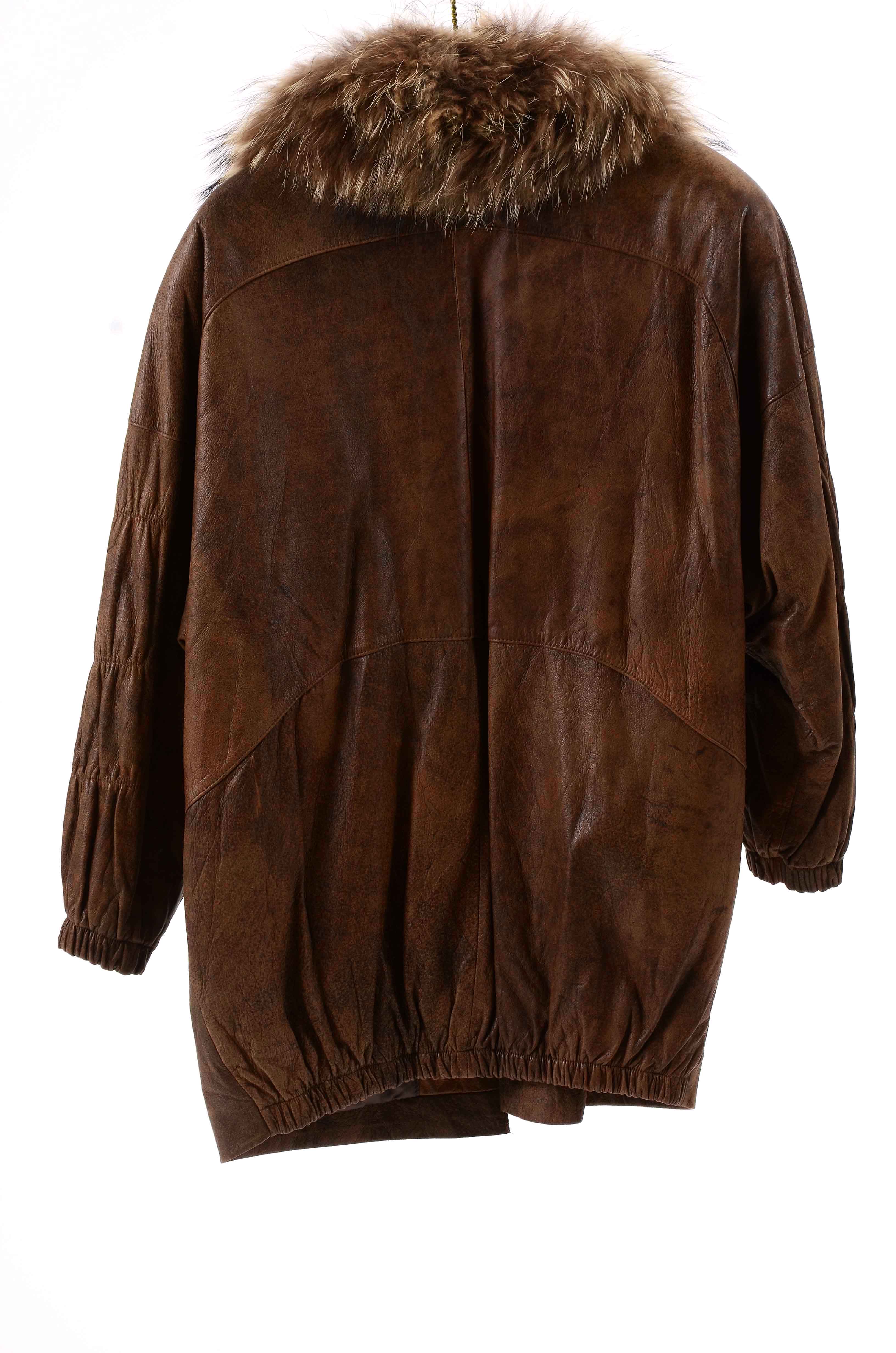 Women's Leather Jacket with Fox Fur Collar and Other Assorted Fashions