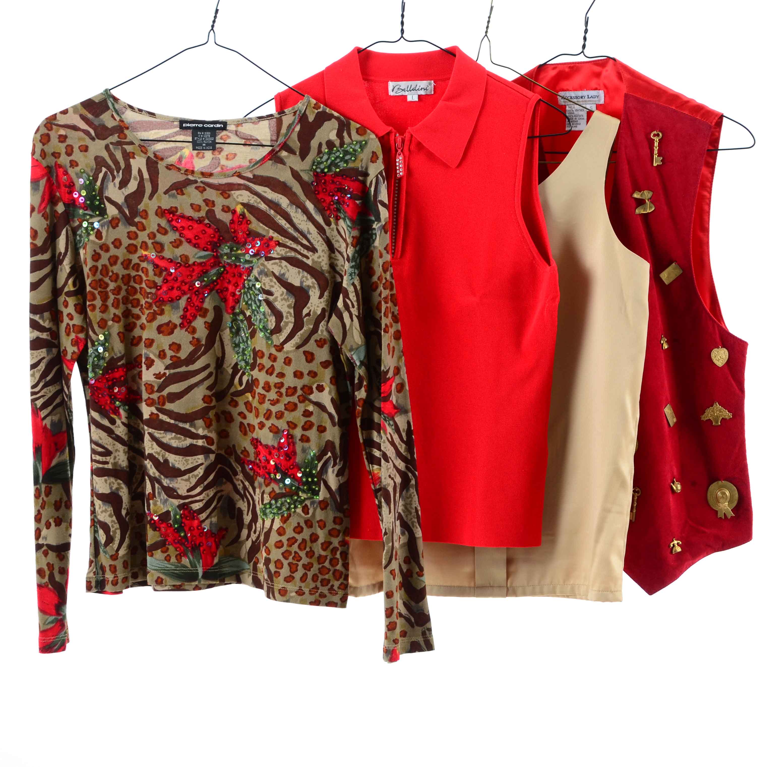 Assortment of Red and Gold-toned Women's Tops