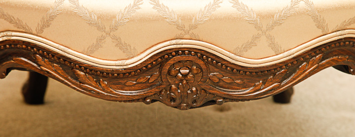 Antique French Carved Oak Wingback Armchair