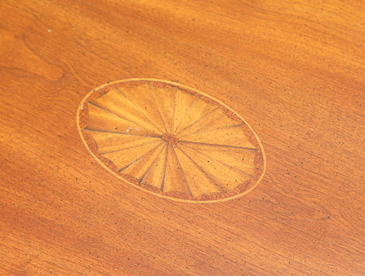 Queen Anne Style Cherry Coffee Table with Inlay